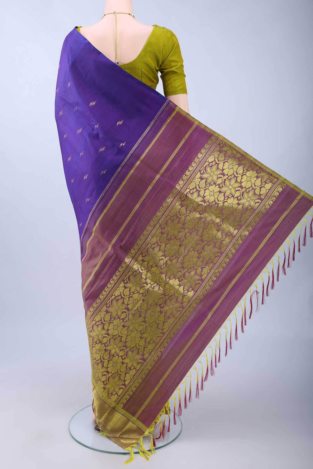 Purple Kanchipuram Silk Saree