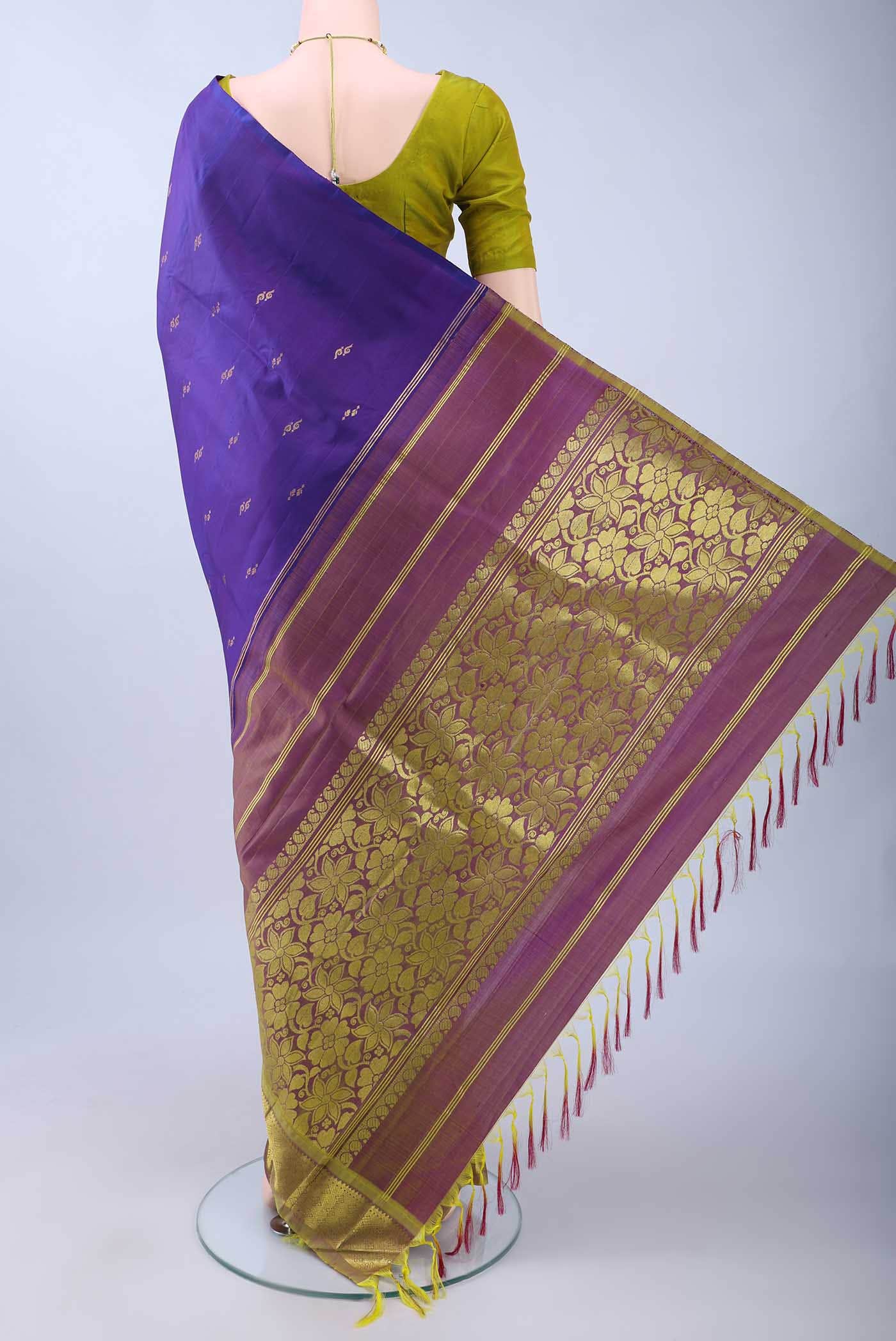 Purple Kanchipuram Silk Saree