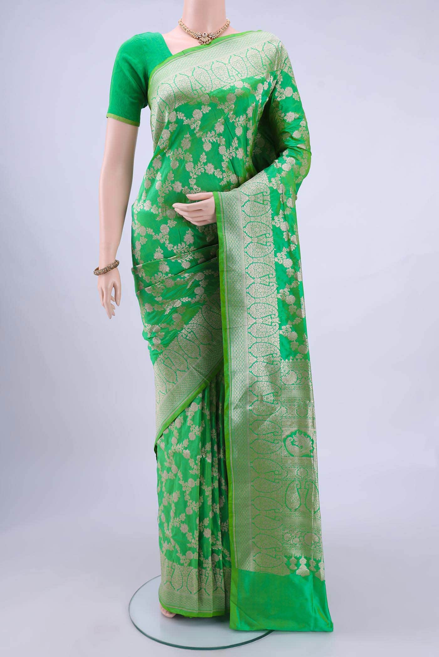 Light Green Banarasi Saree