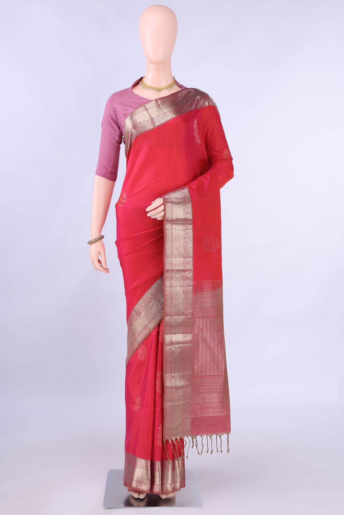 Dark Pink Soft Silk Saree