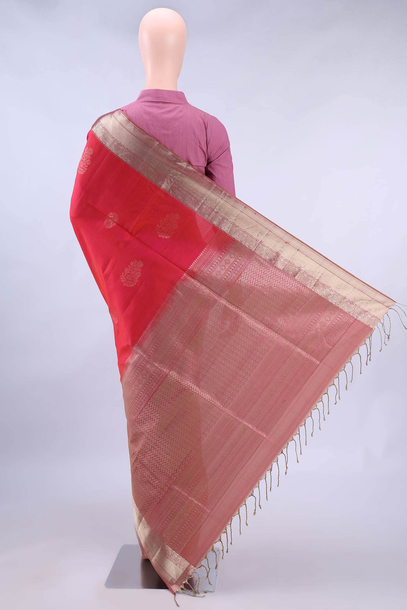 Dark Pink Soft Silk Saree