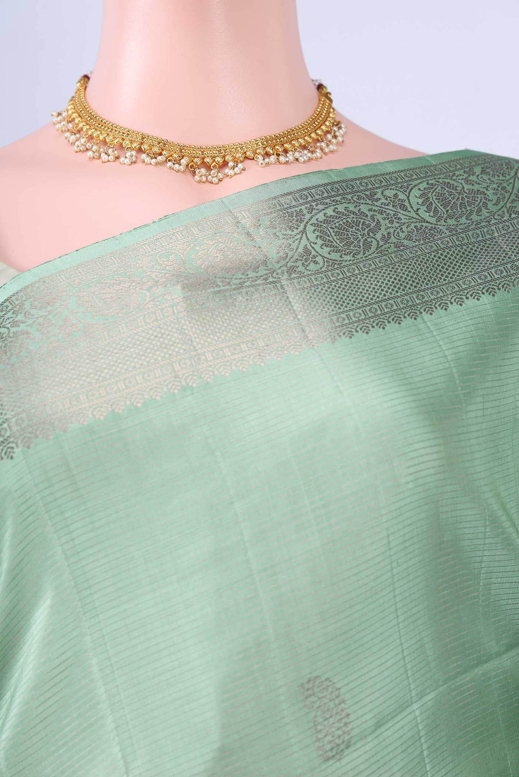 Sage Green Soft Silk Saree