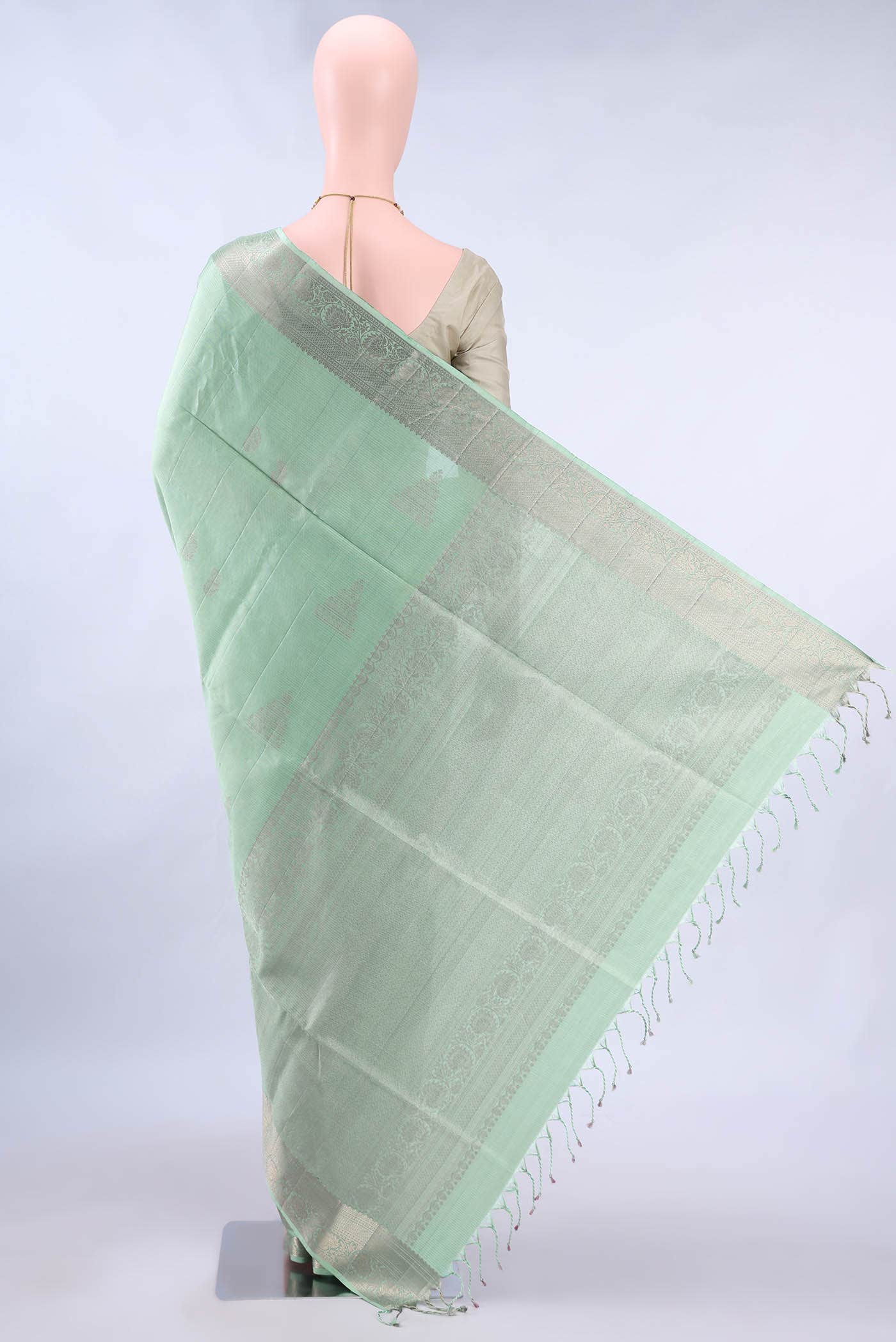 Sage Green Soft Silk Saree