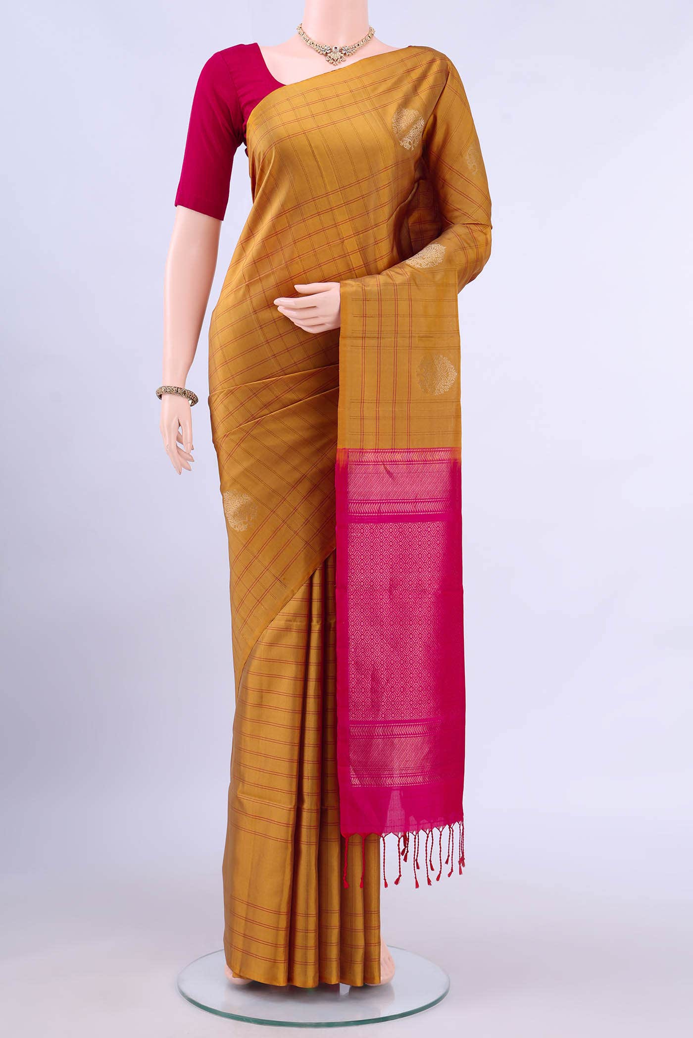 Mustard Soft Silk Saree
