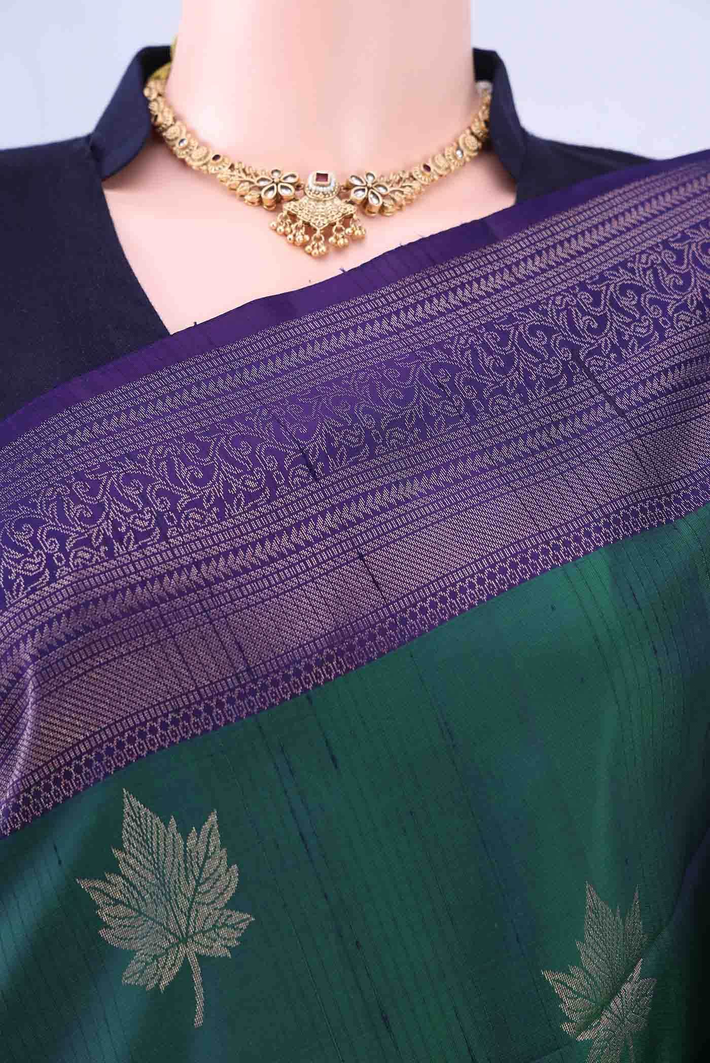 Bottle Green Soft Silk Saree