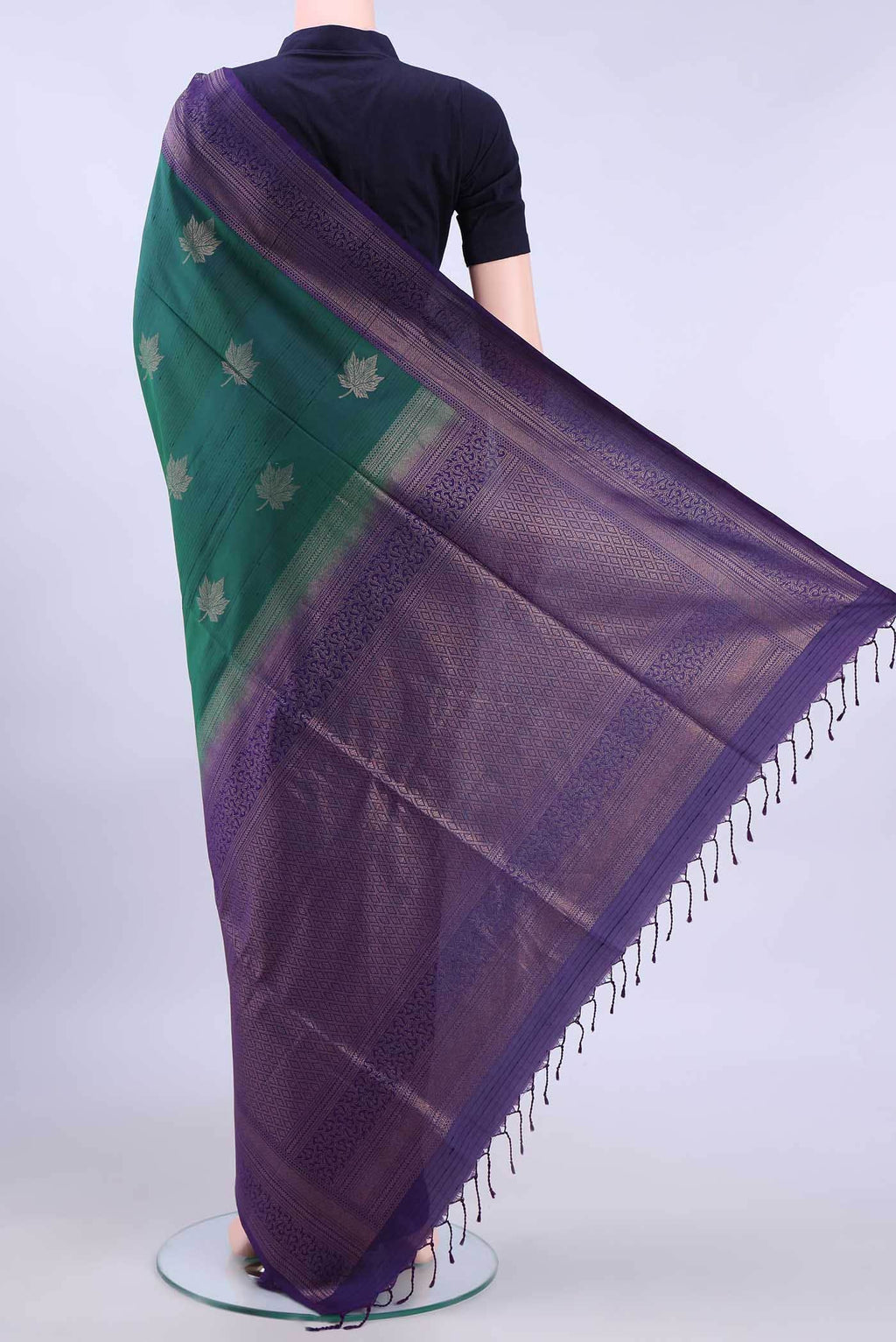 Bottle Green Soft Silk Saree