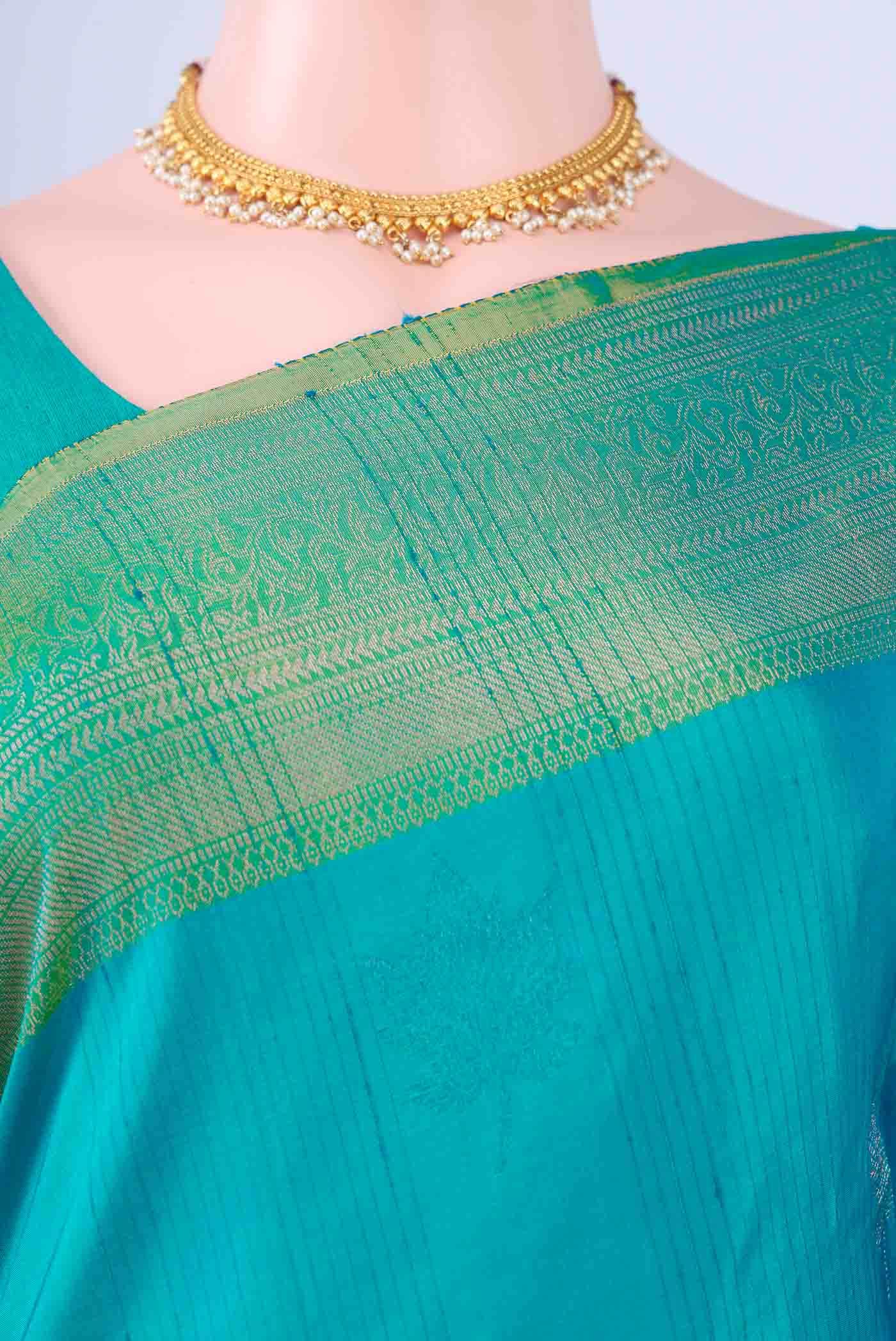 Sea Green Soft Silk Saree