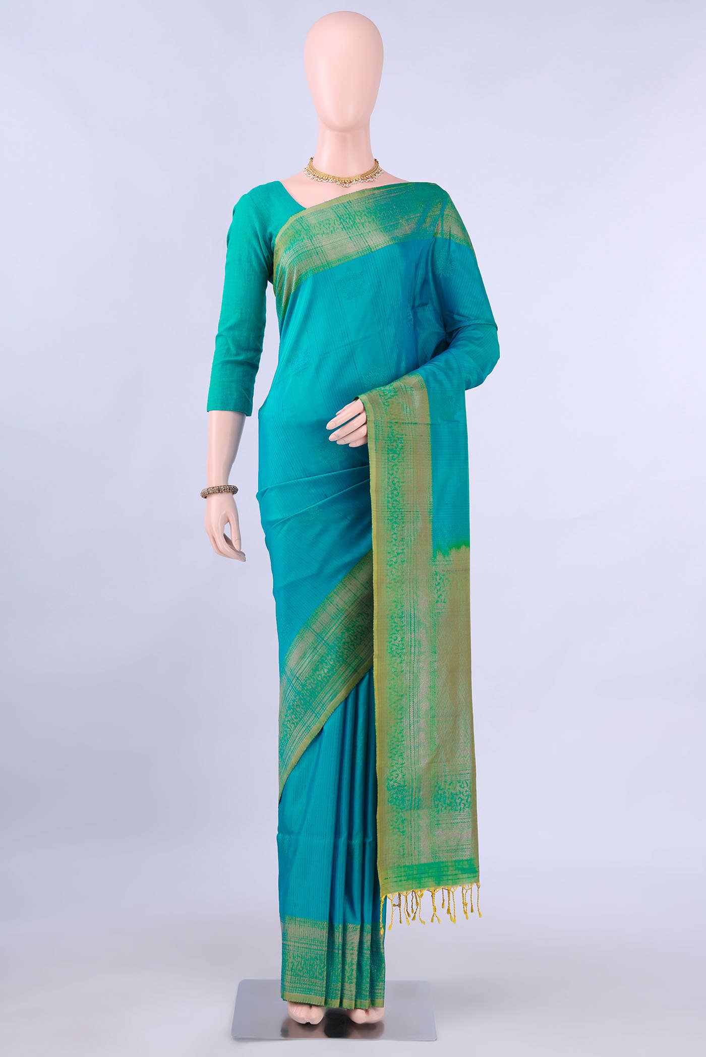 Sea Green Soft Silk Saree