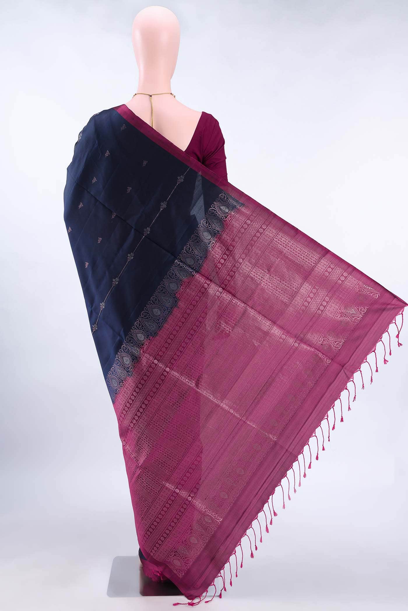 Navy Blue Soft Silk Saree