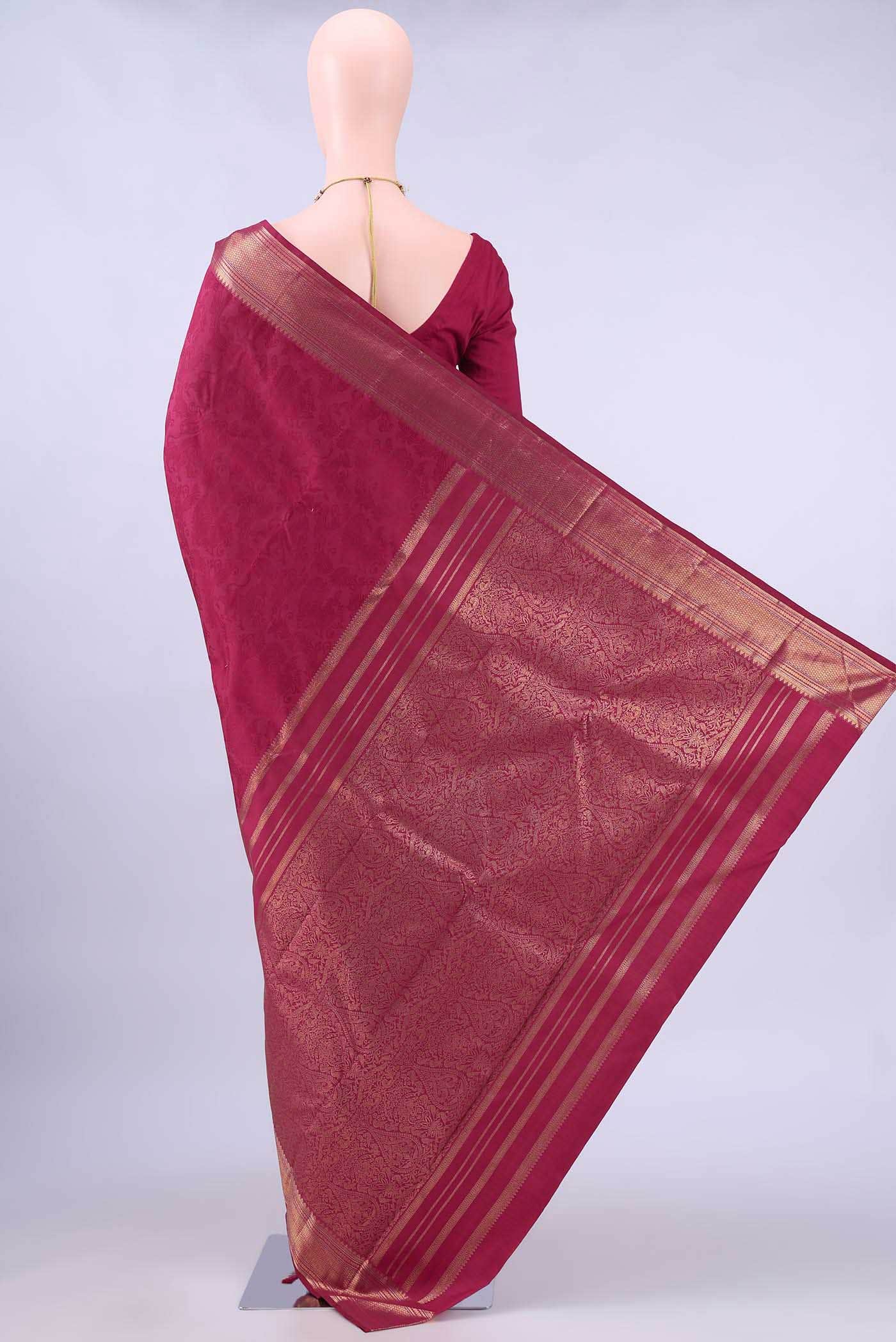 Maroon Kanchipuram Silk Saree