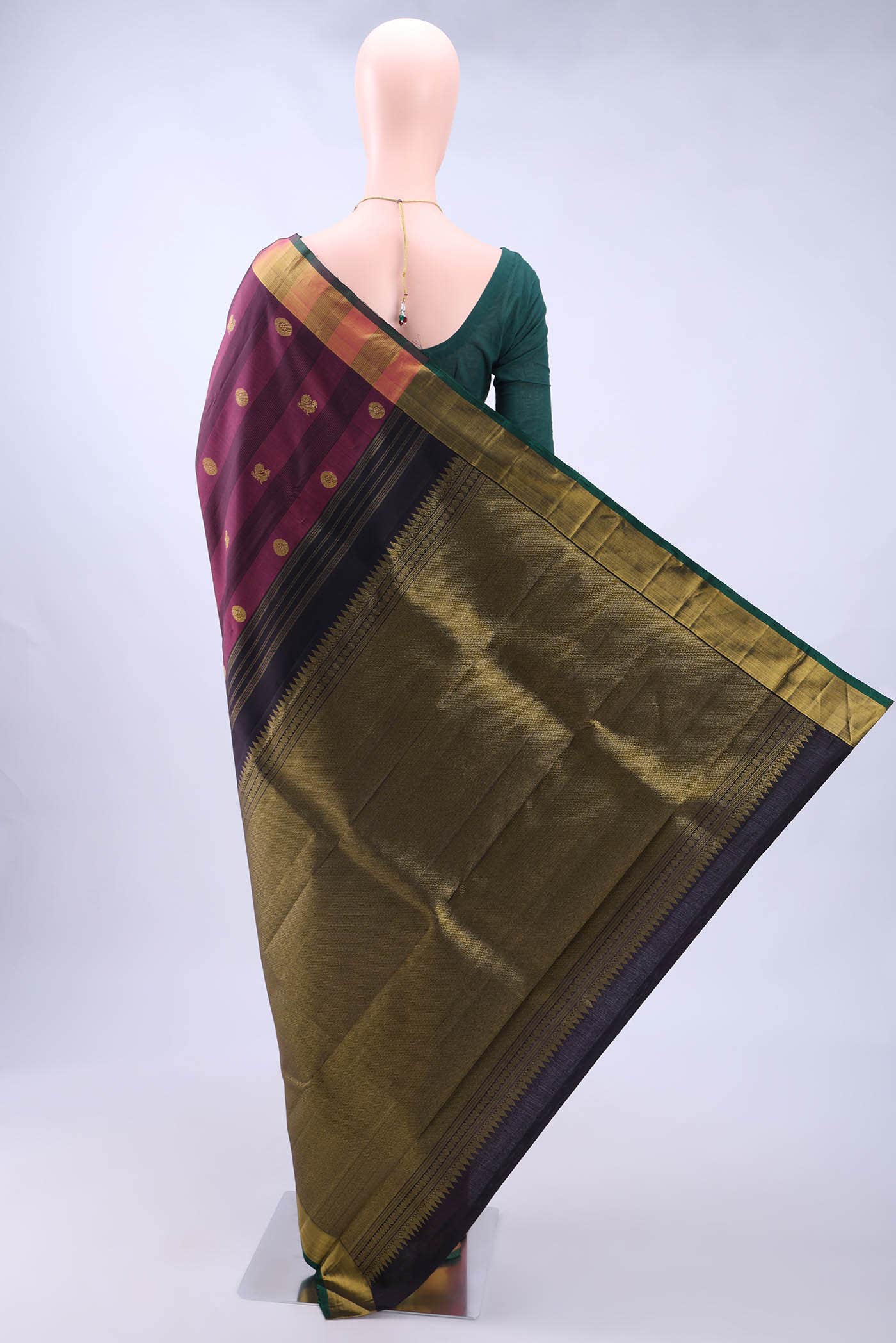 Pure Silk Pure Zari Maroon Kanchipuram Saree