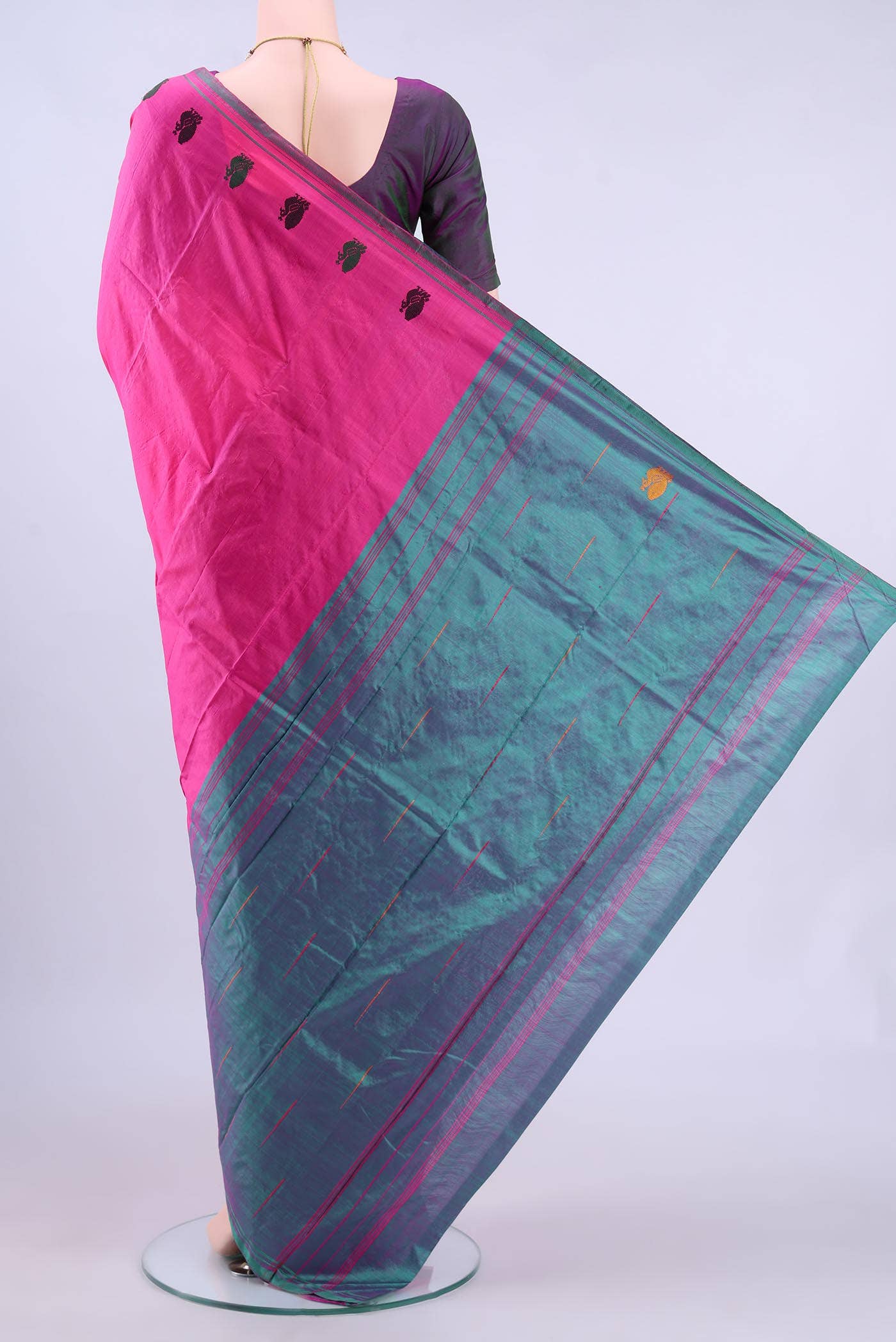 Rani Pink Kanchipuram Silk Saree