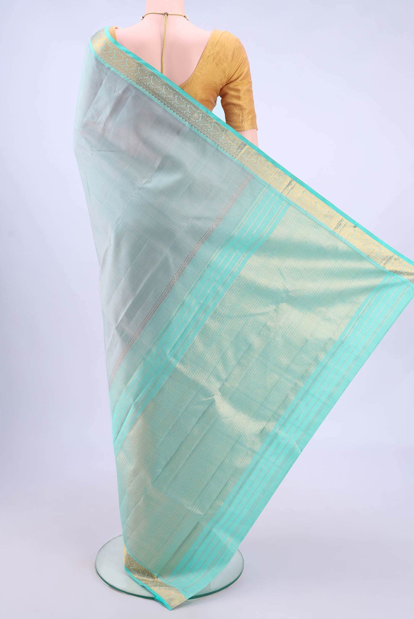 Grey Kanchipuram Silk Saree