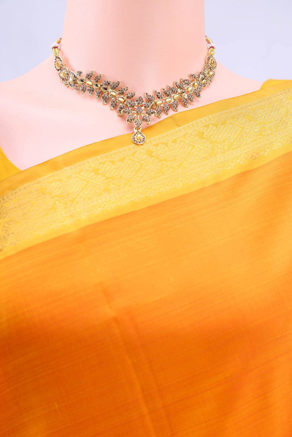 Yellow Dual Tone Kanchipuram Silk Saree