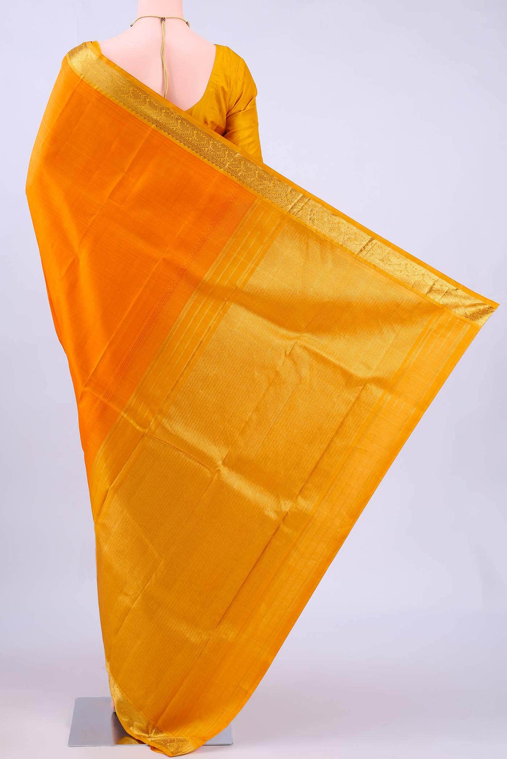 Orange Kanchipuram Silk Saree