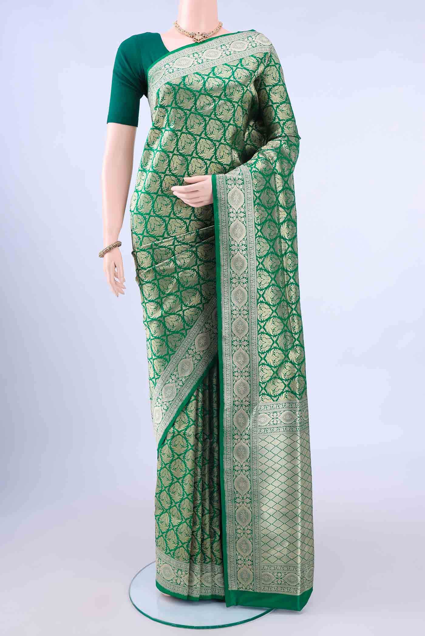 Green Banarasi Silk Saree