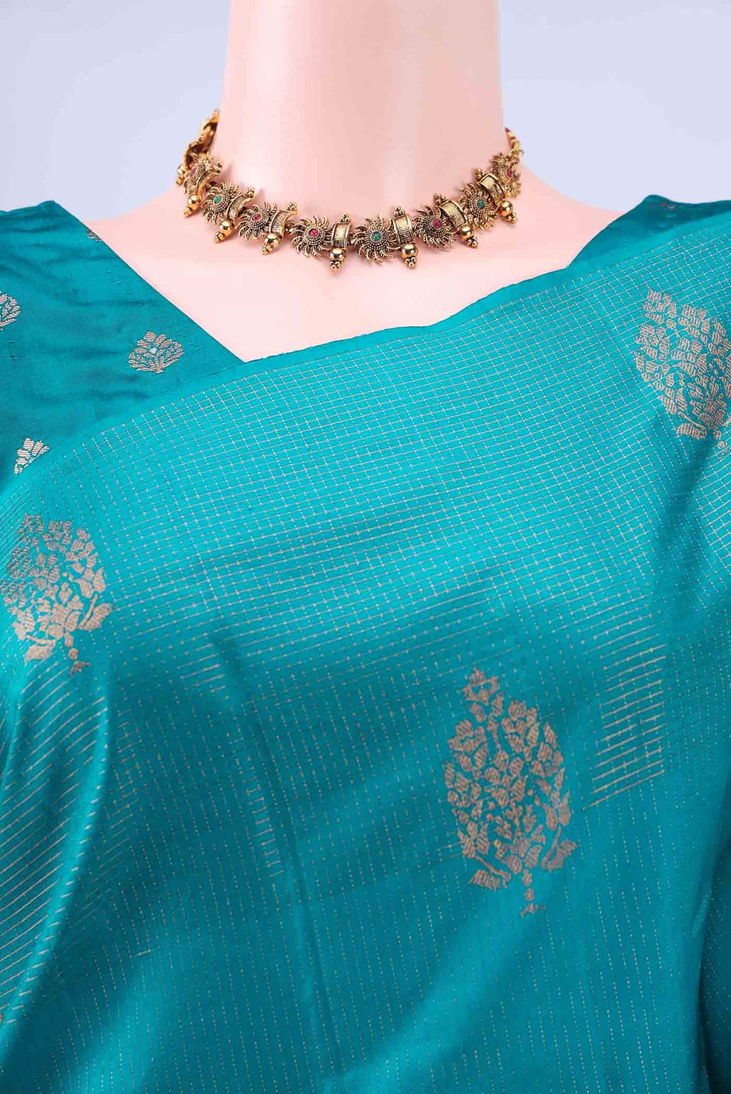 Blue Kanchipuram Silk Saree