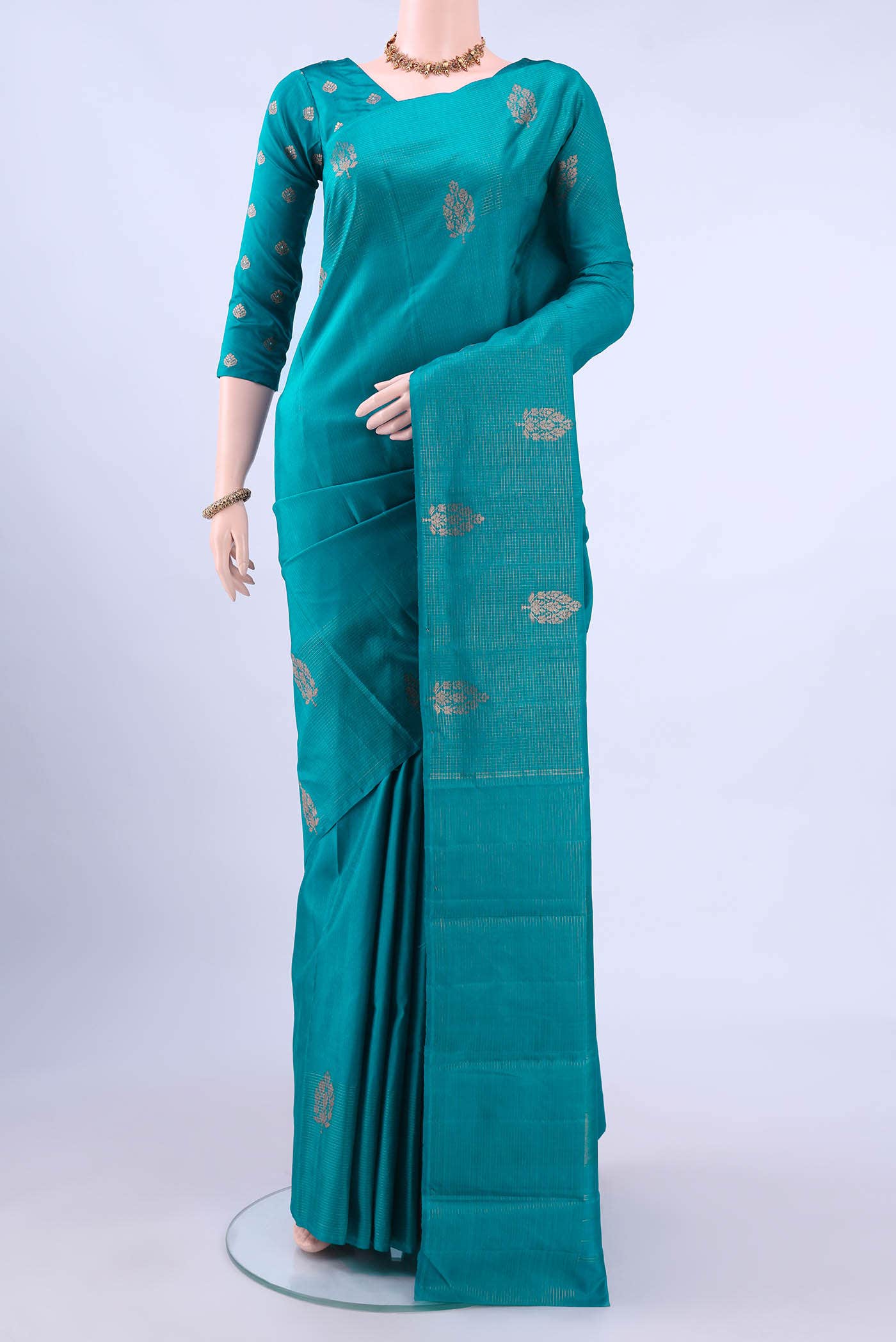 Blue Kanchipuram Silk Saree