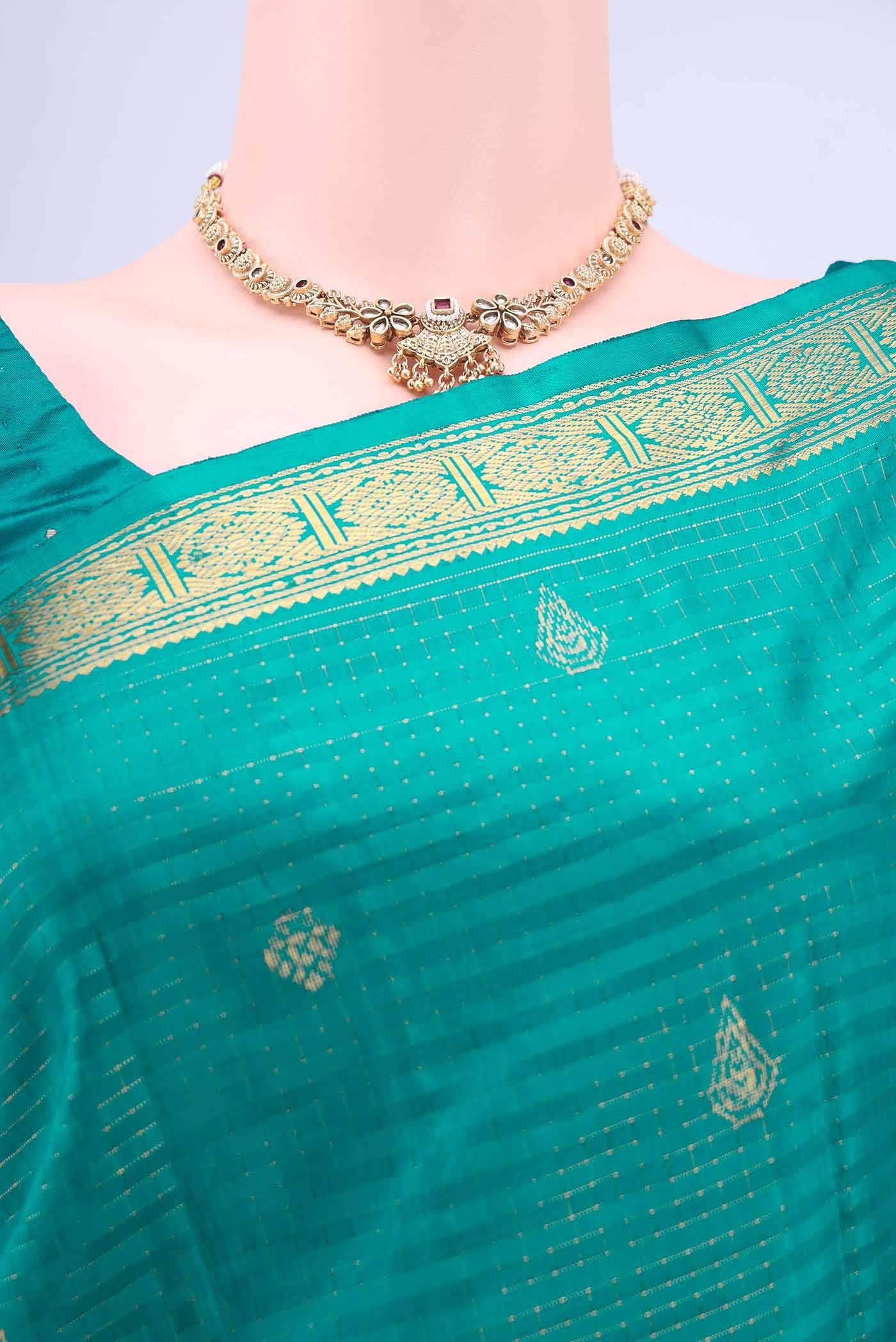 Blue Kanchipuram Silk Saree