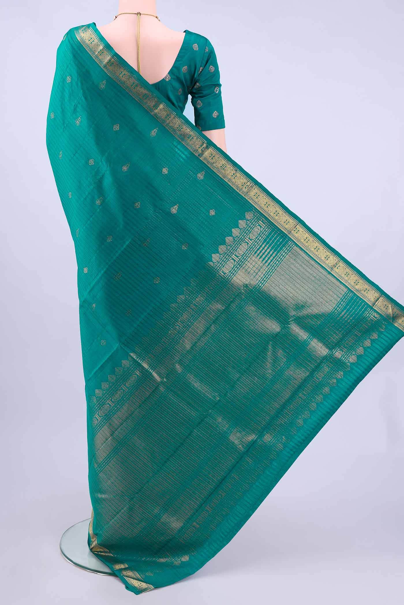Blue Kanchipuram Silk Saree