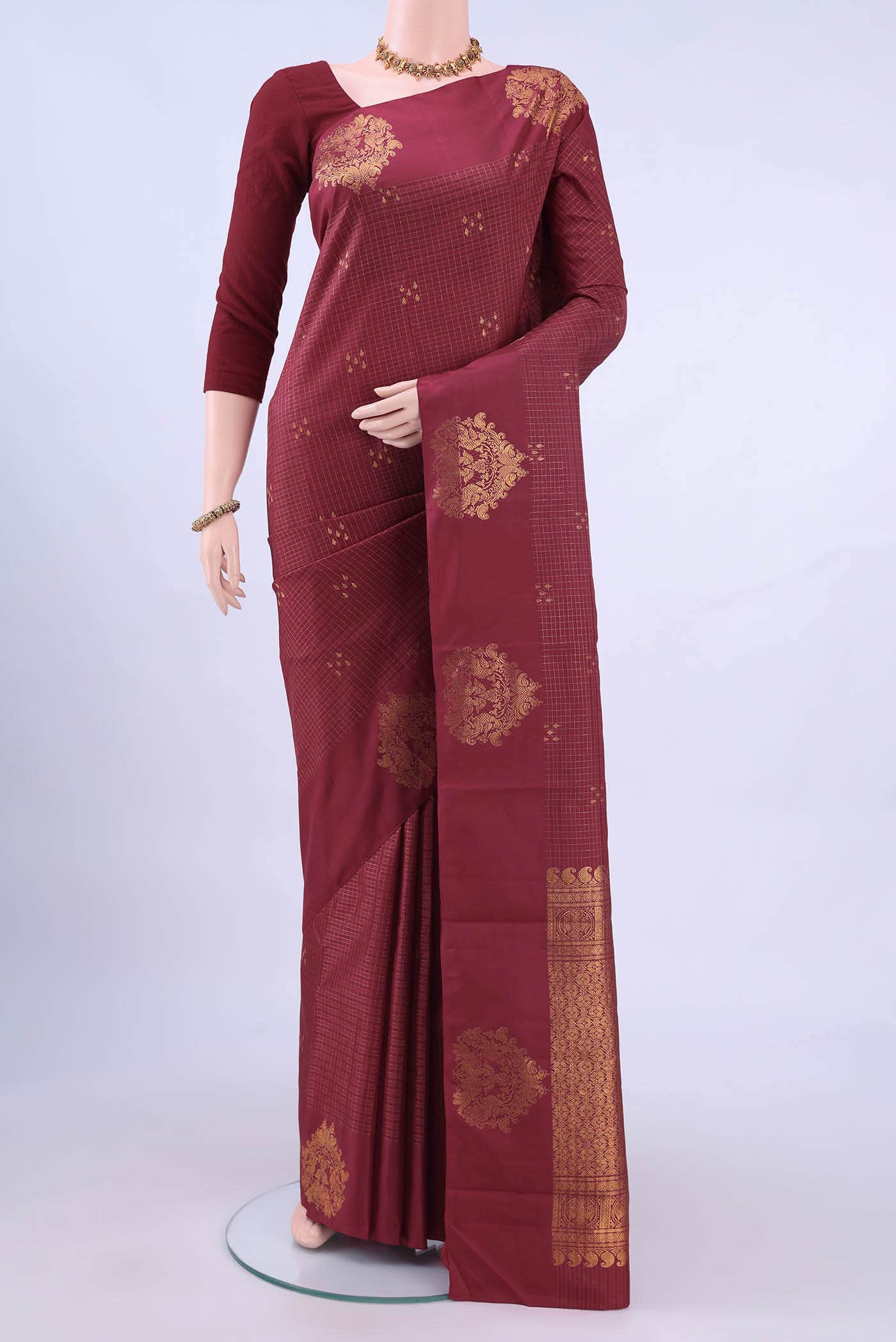 no Dual Tone Kanchipuram Silk Saree