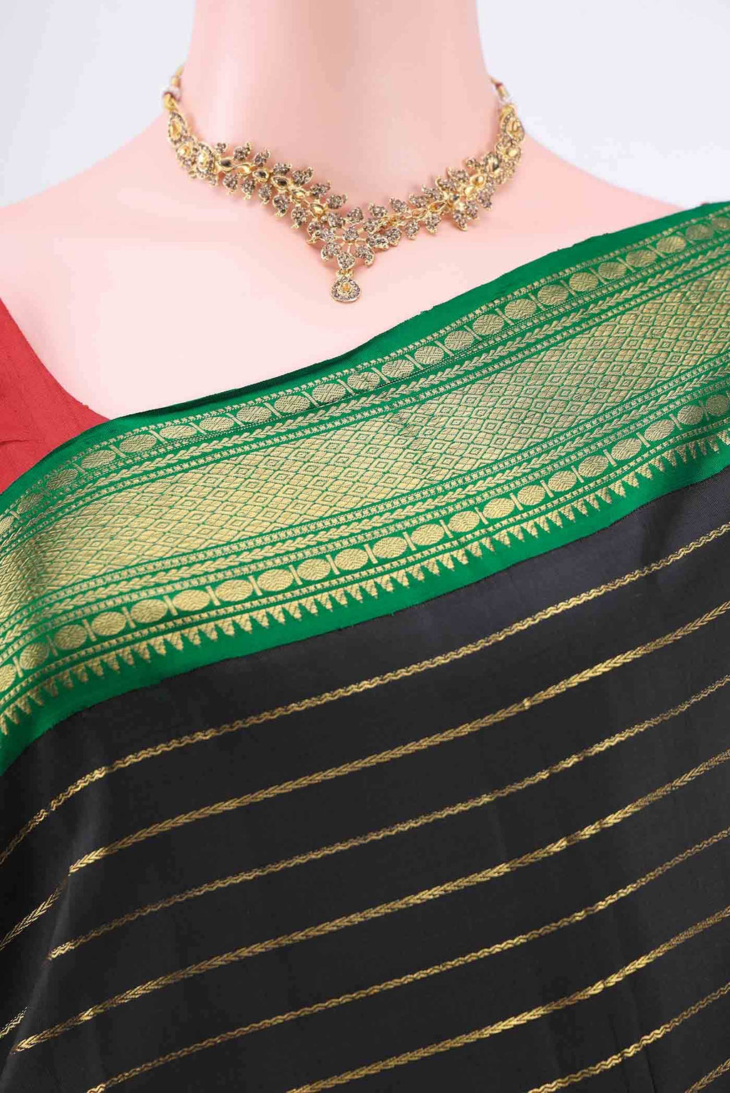 Black Kanchipuram Silk Saree