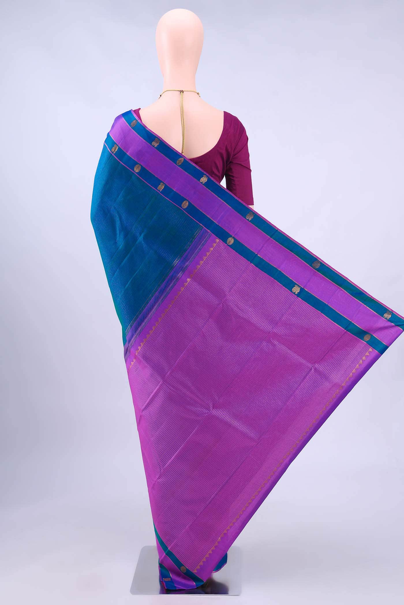Blue Kanchipuram Silk Saree