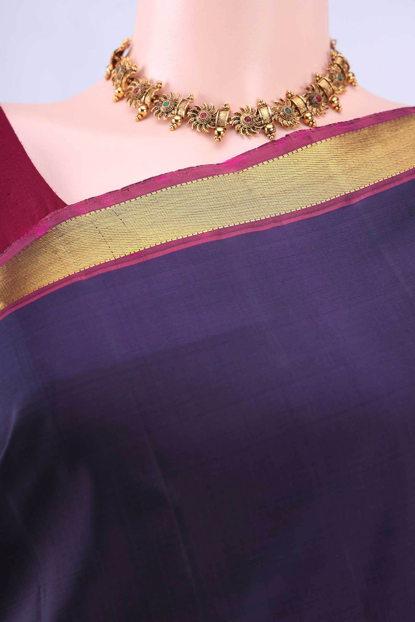 Purple Kanchipuram Saree