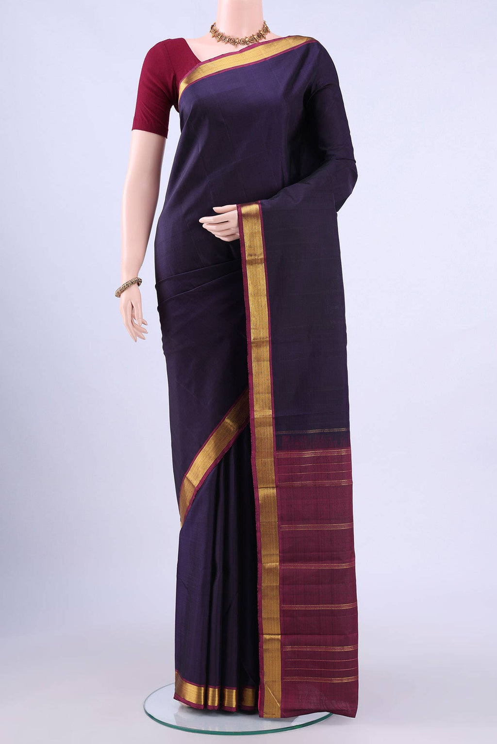 Purple Kanchipuram Saree