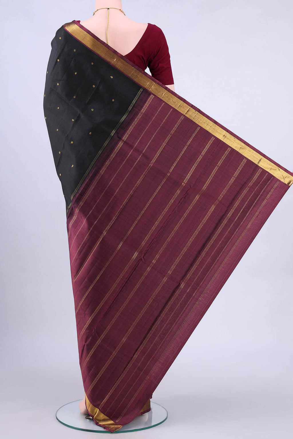 Black Kanchipuram Silk Saree