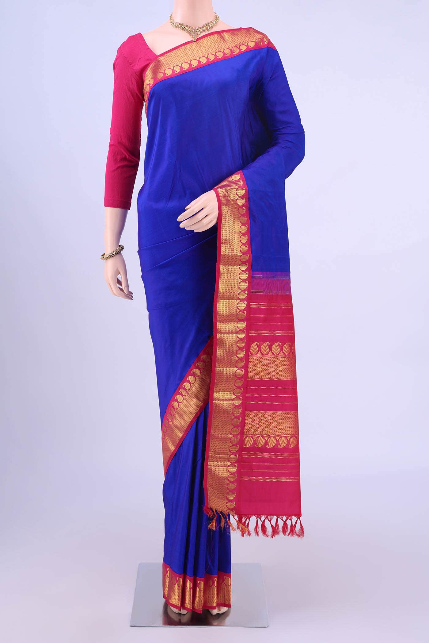 Royal Blue Kanchipuram Silk Saree