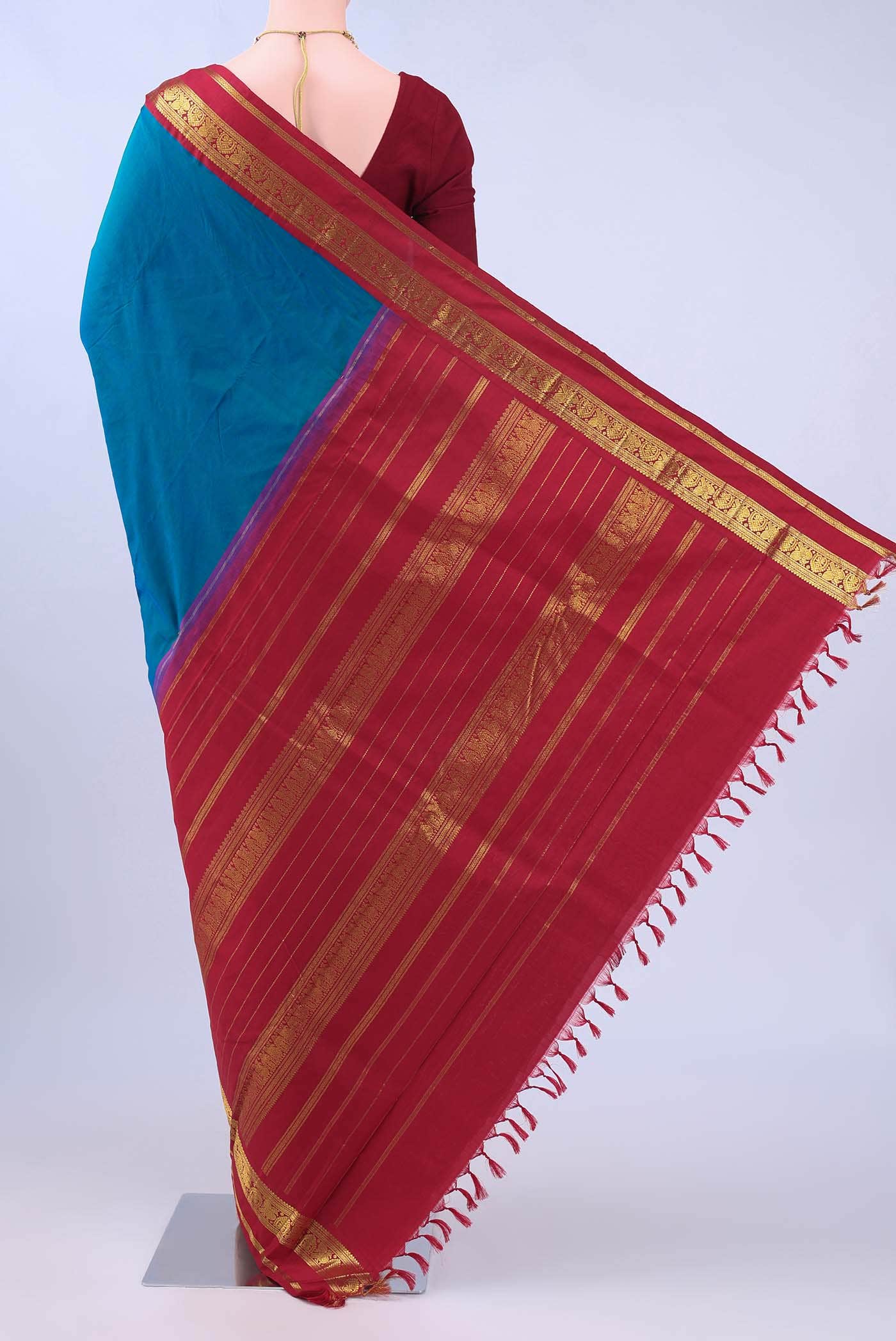 Blue Kanchipuram Silk Saree