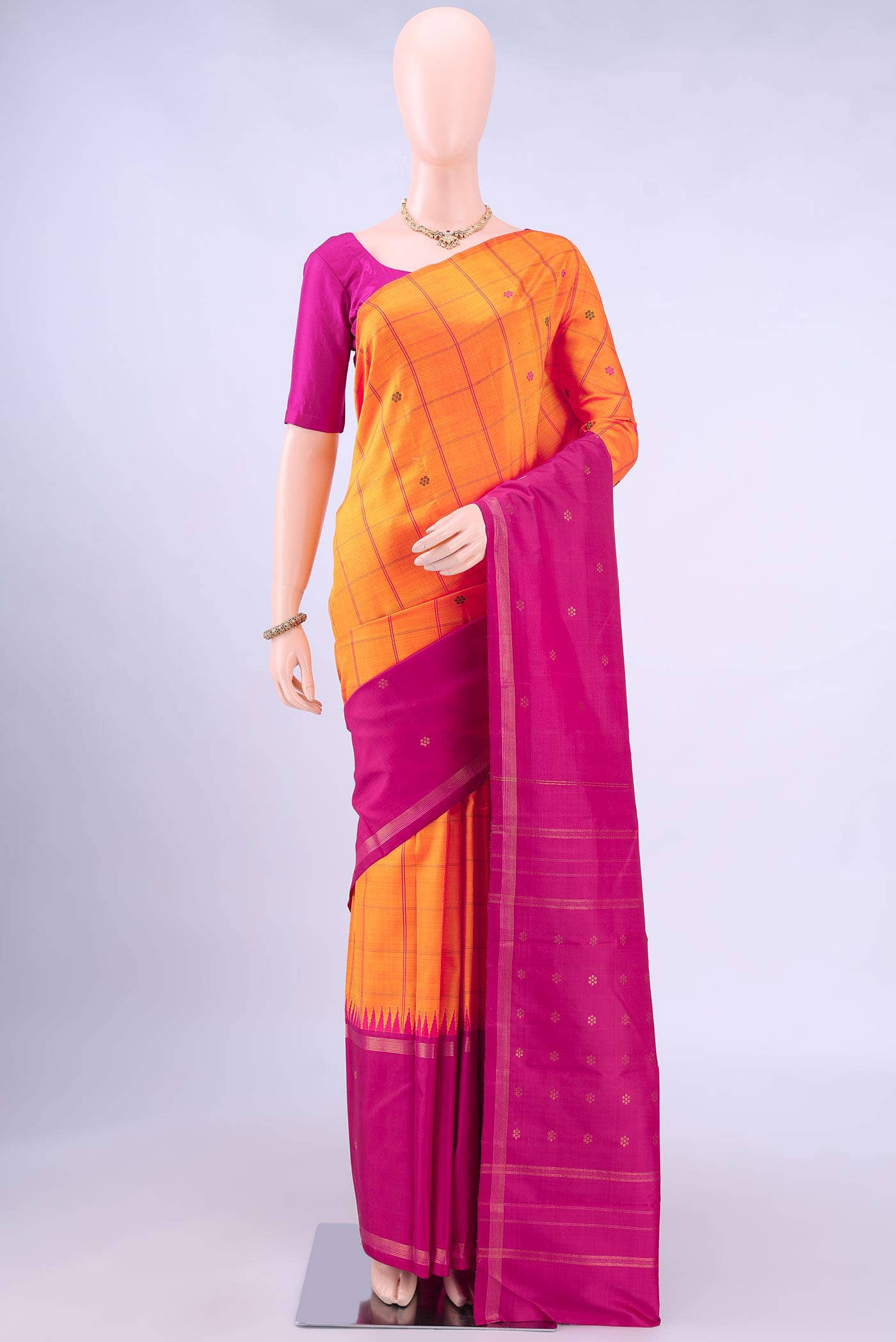 Yellow Kanchipuram Saree