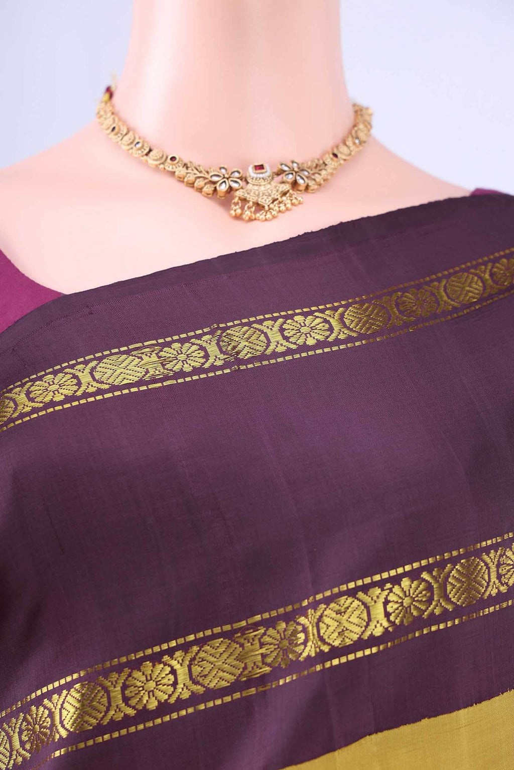 Mustard Kanchipuram Saree