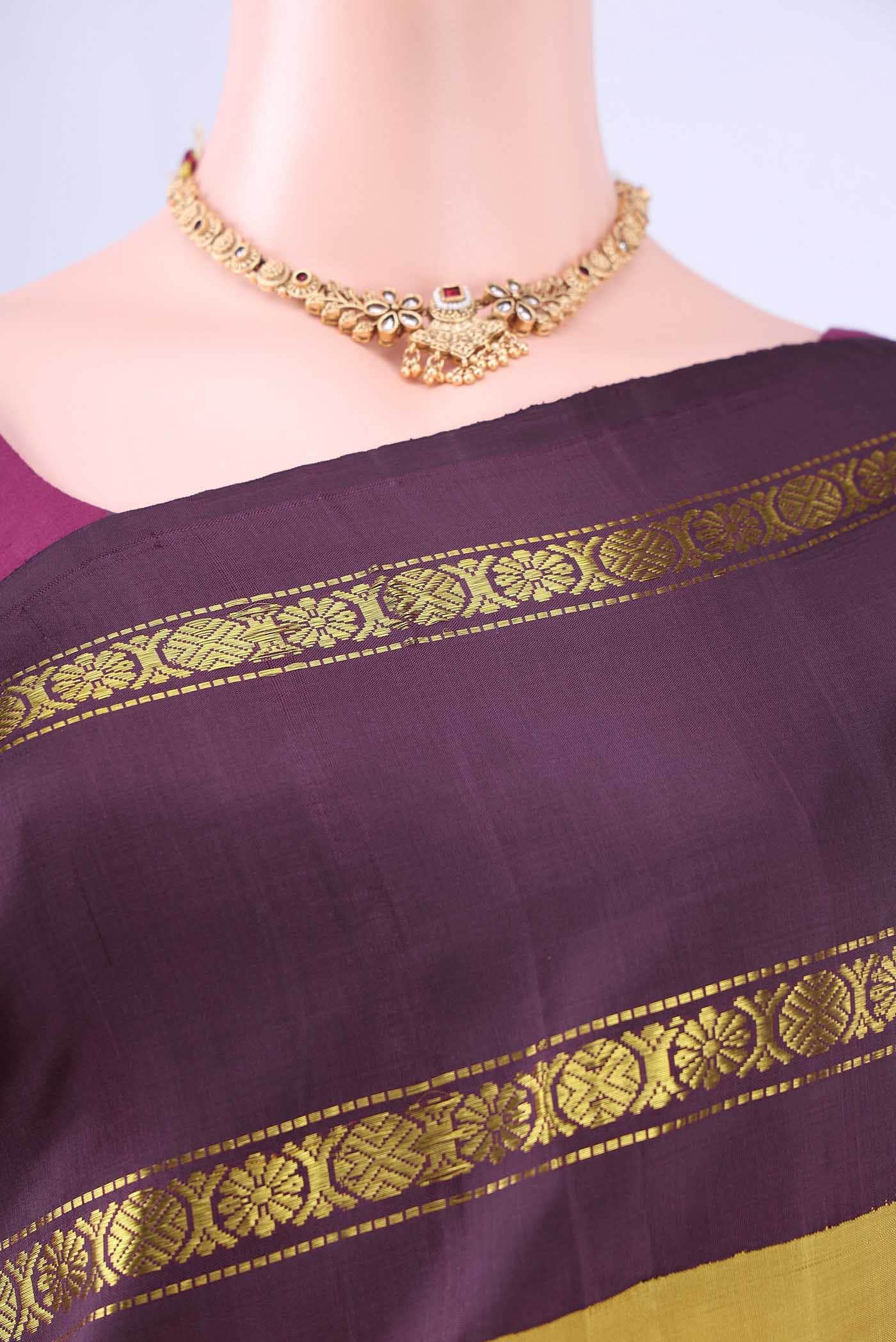 Mustard Kanchipuram Saree