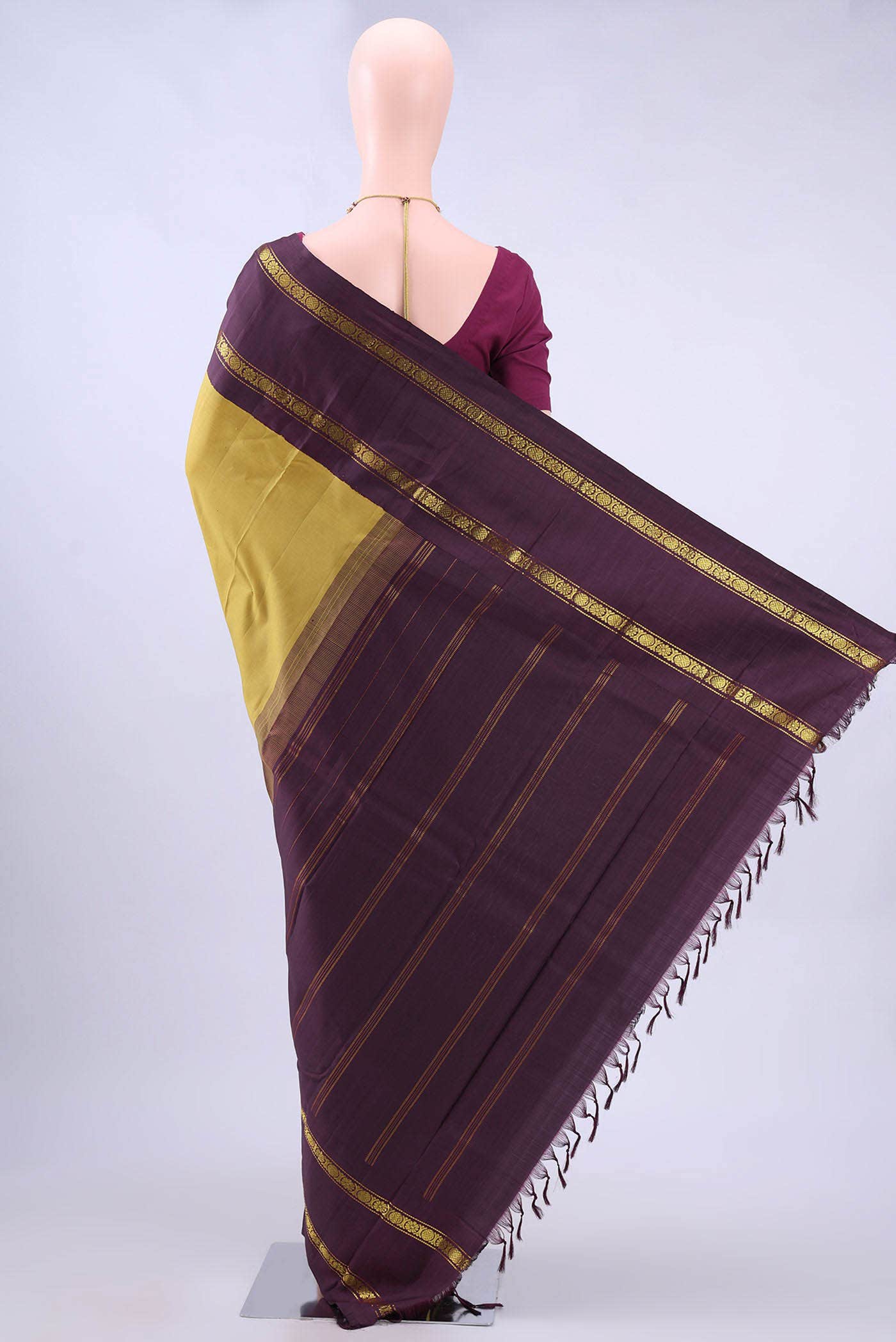 Mustard Kanchipuram Saree