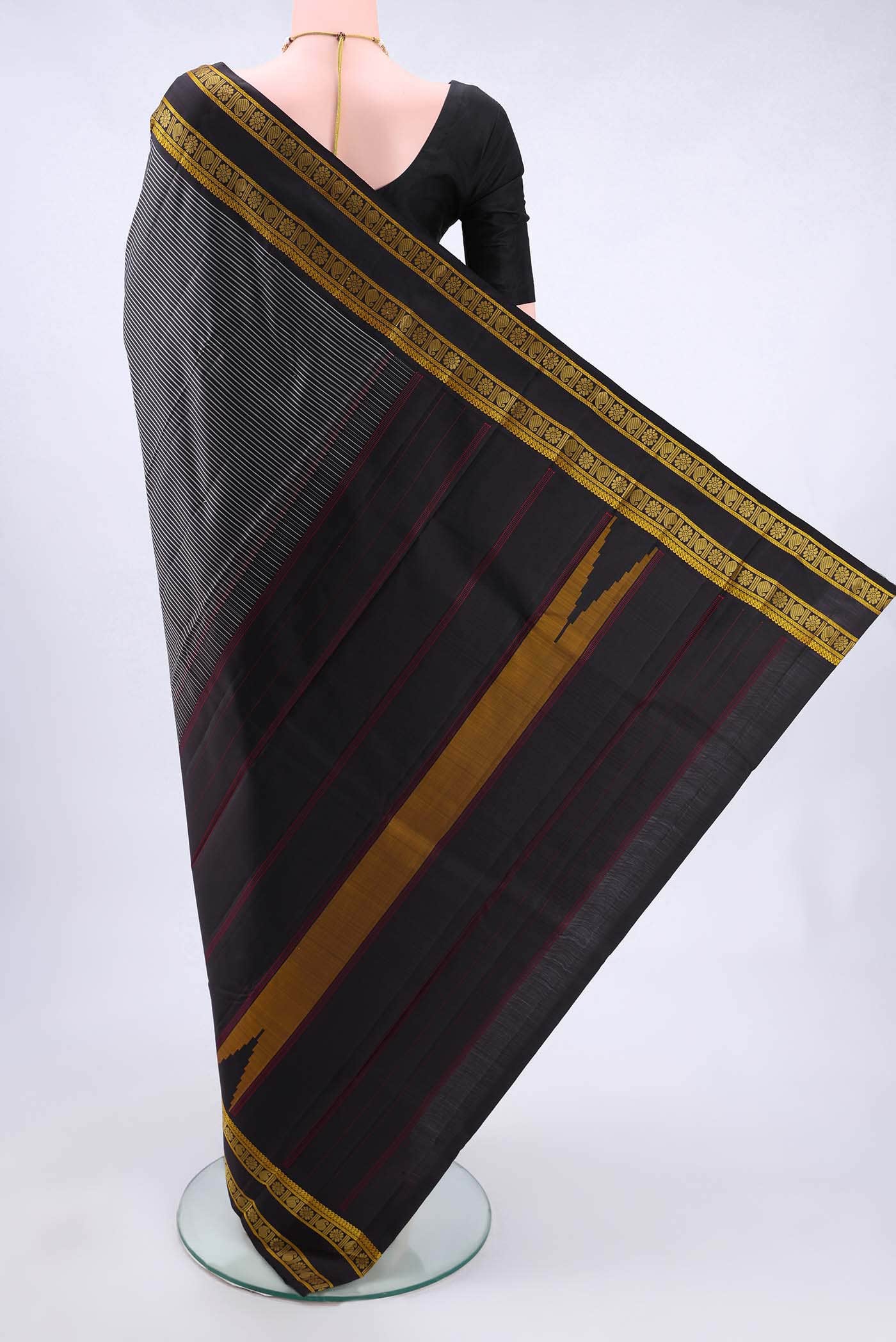 Black Kanchipuram Silk Saree