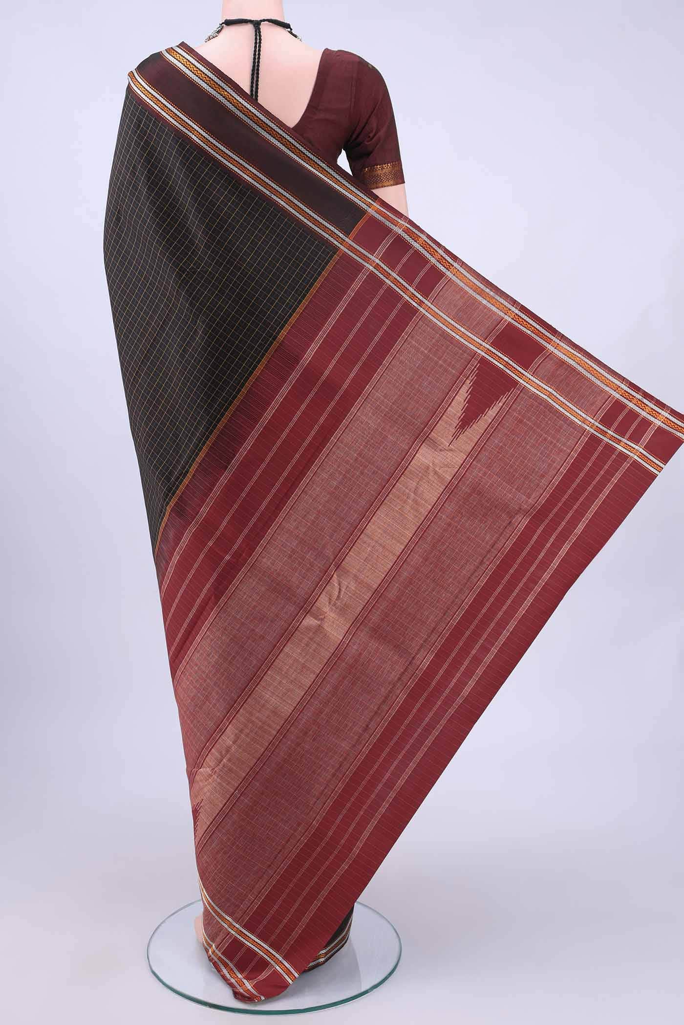 Black Kanchipuram Silk Saree