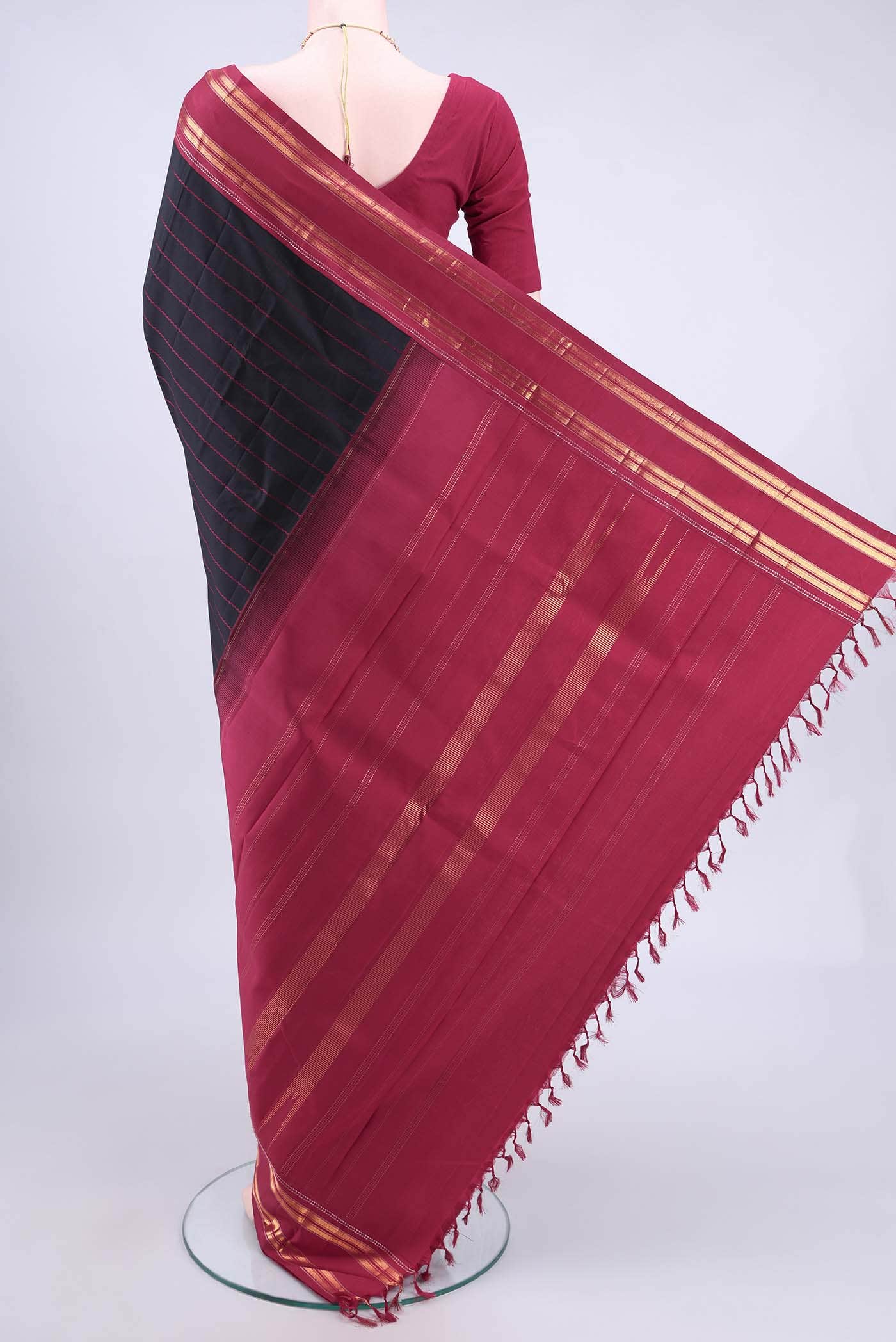 Black Kanchipuram Silk Saree