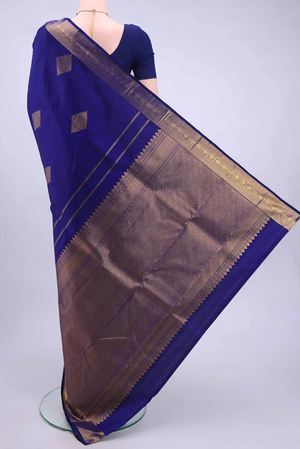 Navy Blue Kanchipuram Silk Saree