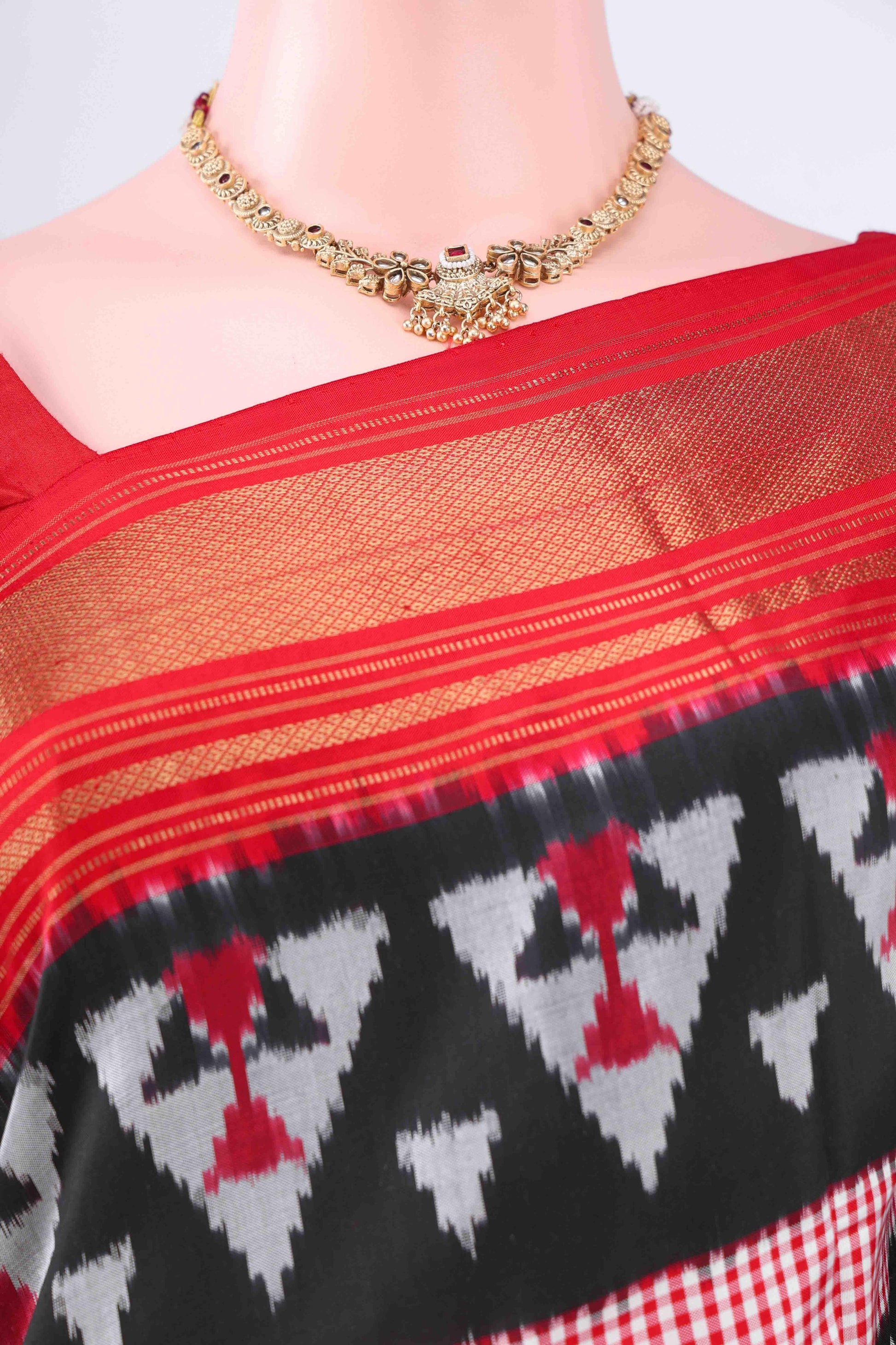 Black Pochampally Silk Saree