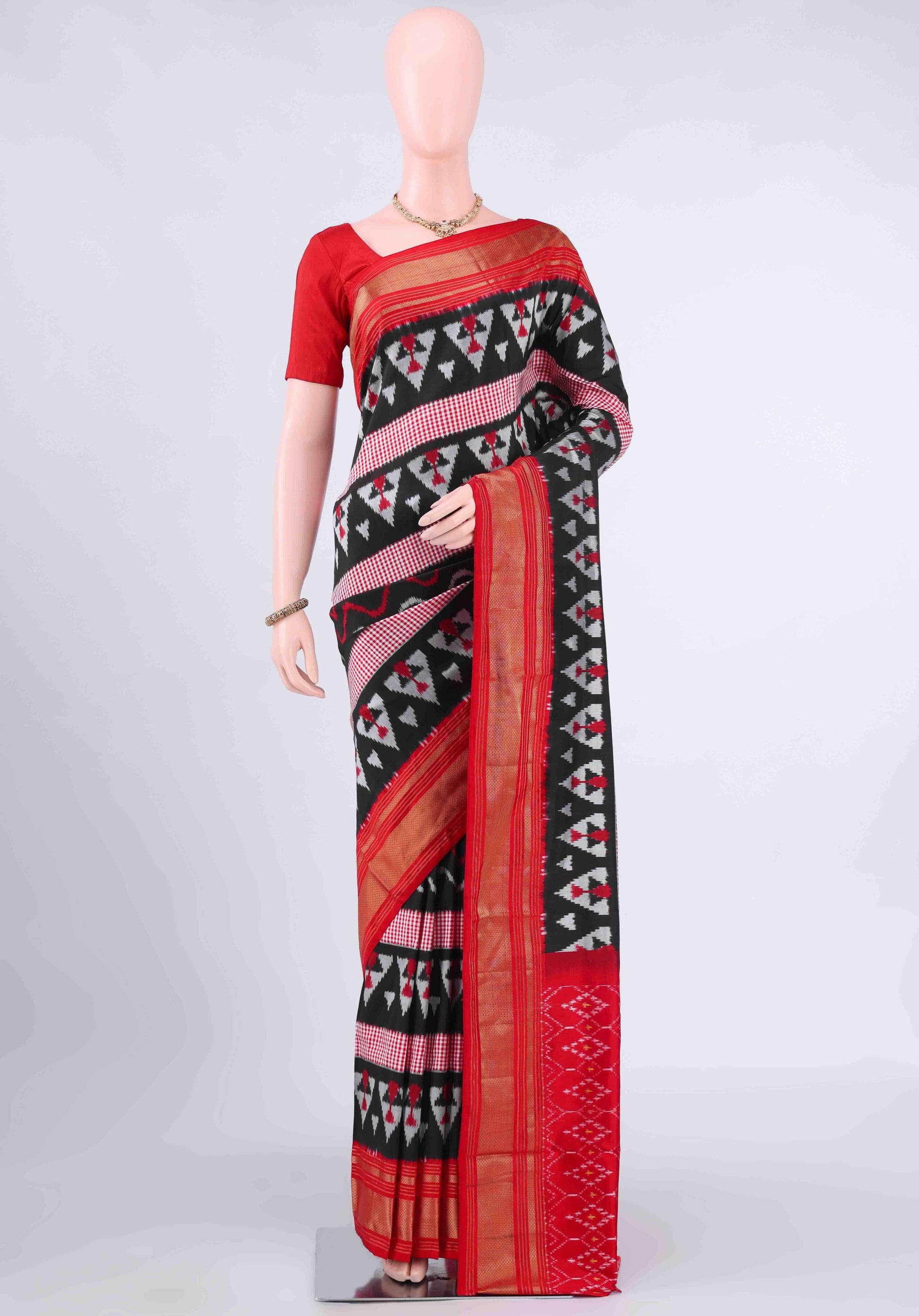 Black Pochampally Silk Saree