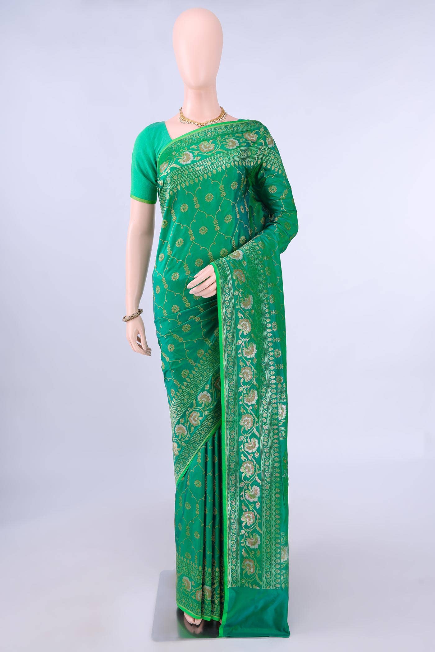 Green Banarasi Silk Saree