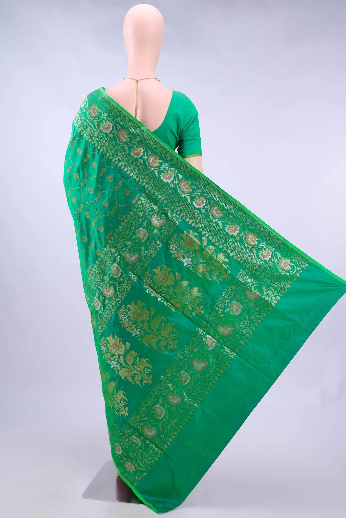 Green Banarasi Silk Saree