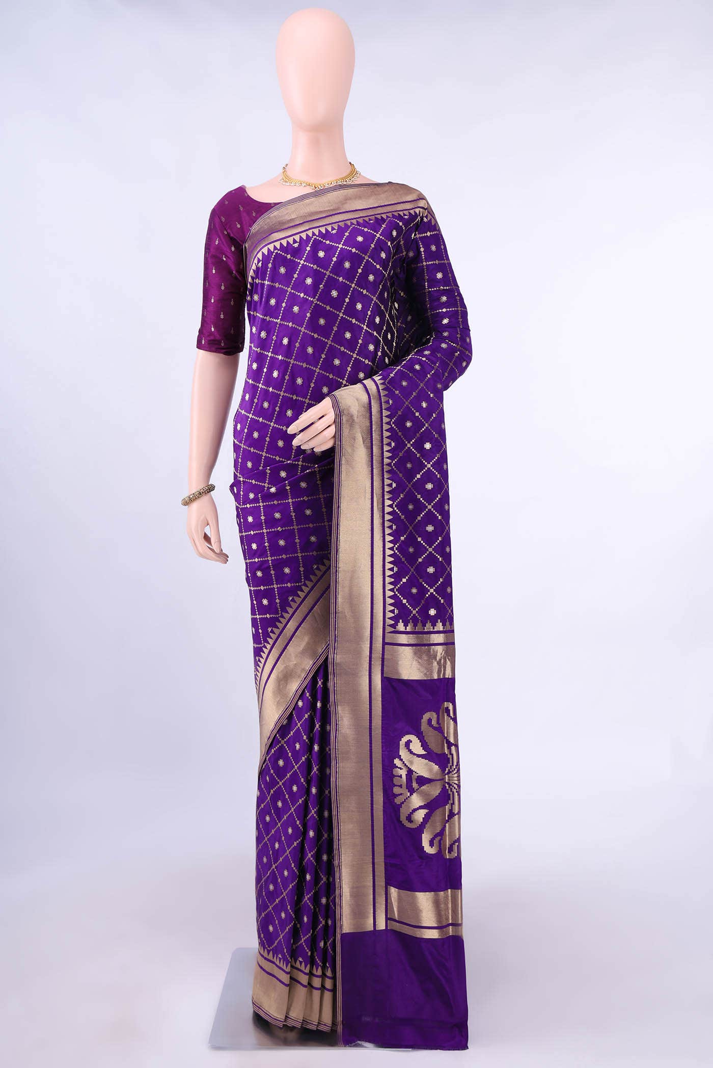Purple Banarasi Silk Saree