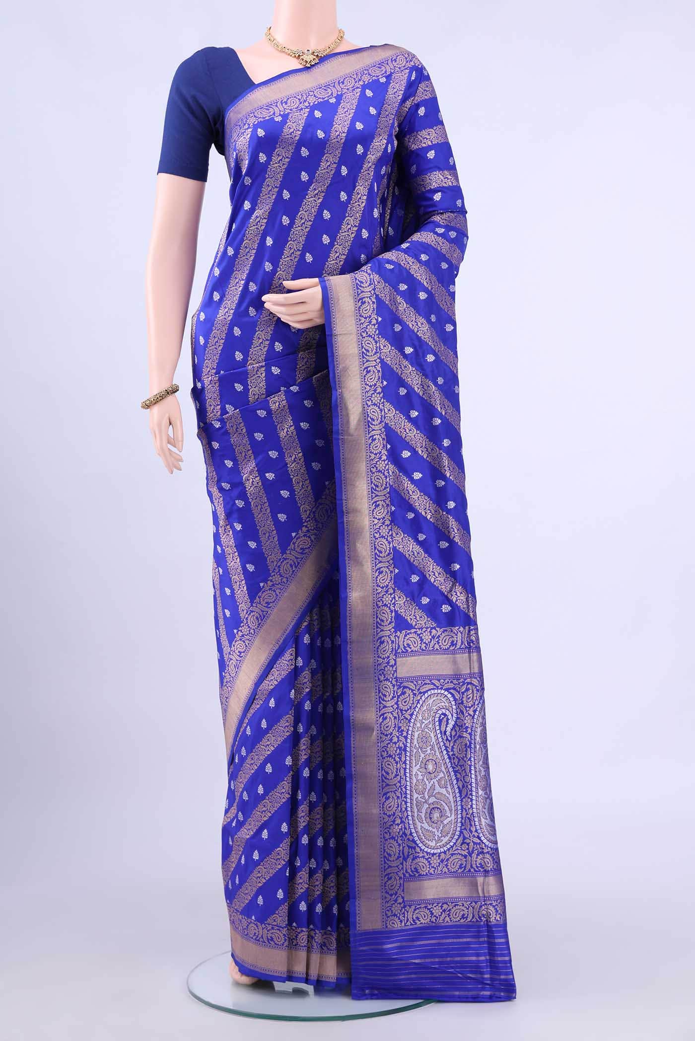 Royal Blue Banarasi Silk Saree