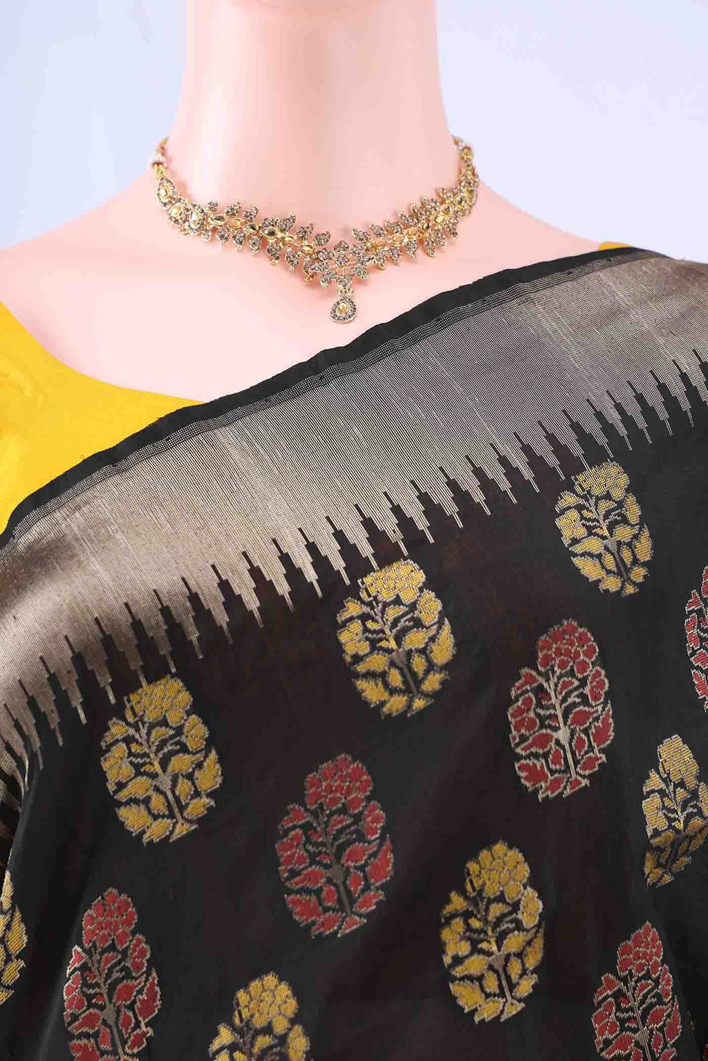 Black Banarasi Silk Saree
