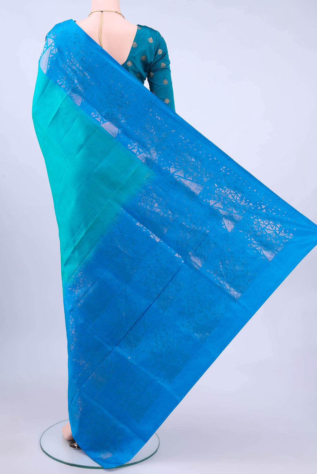 Sea Green Soft Silk Saree