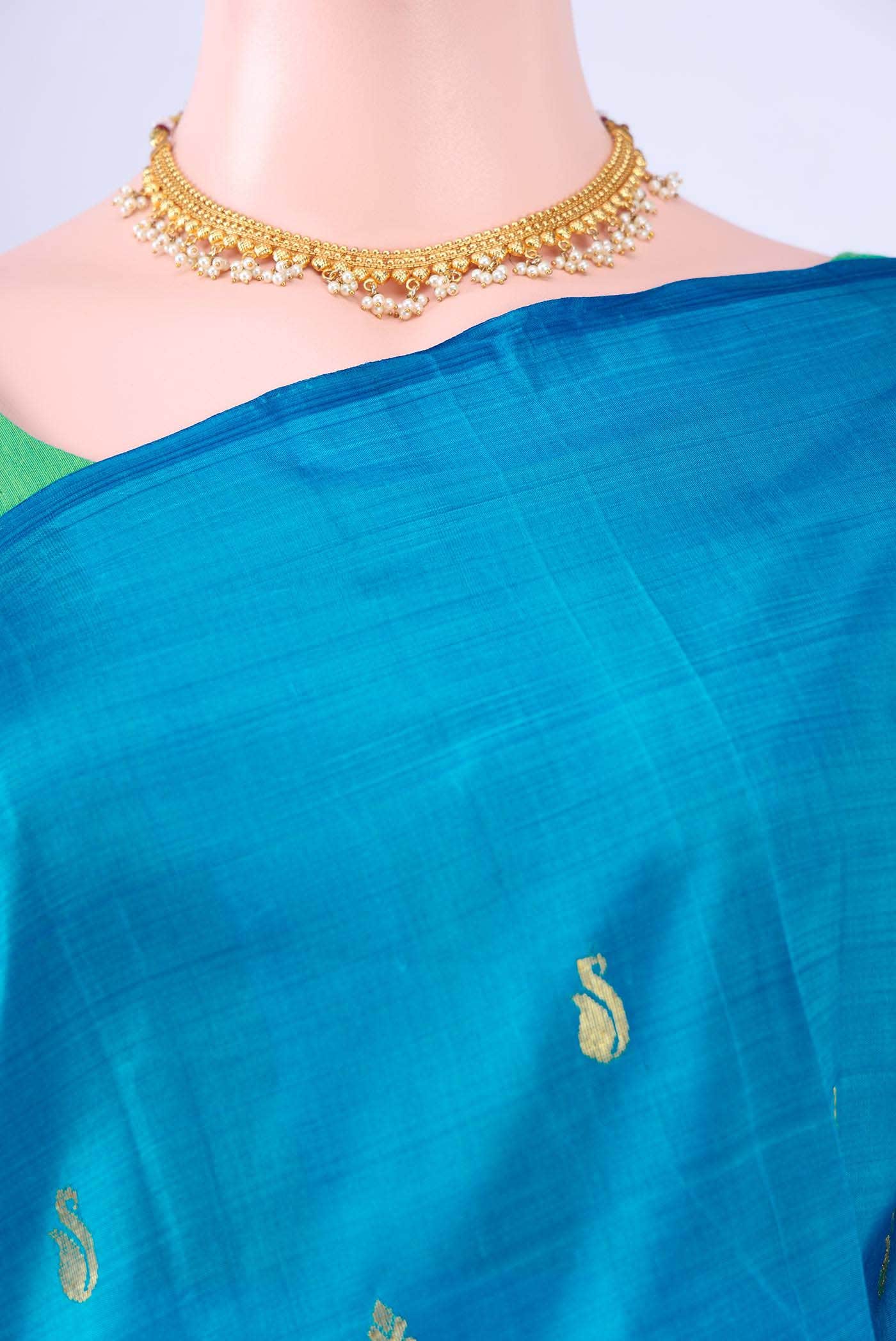 Blue Kanchipuram Silk Saree