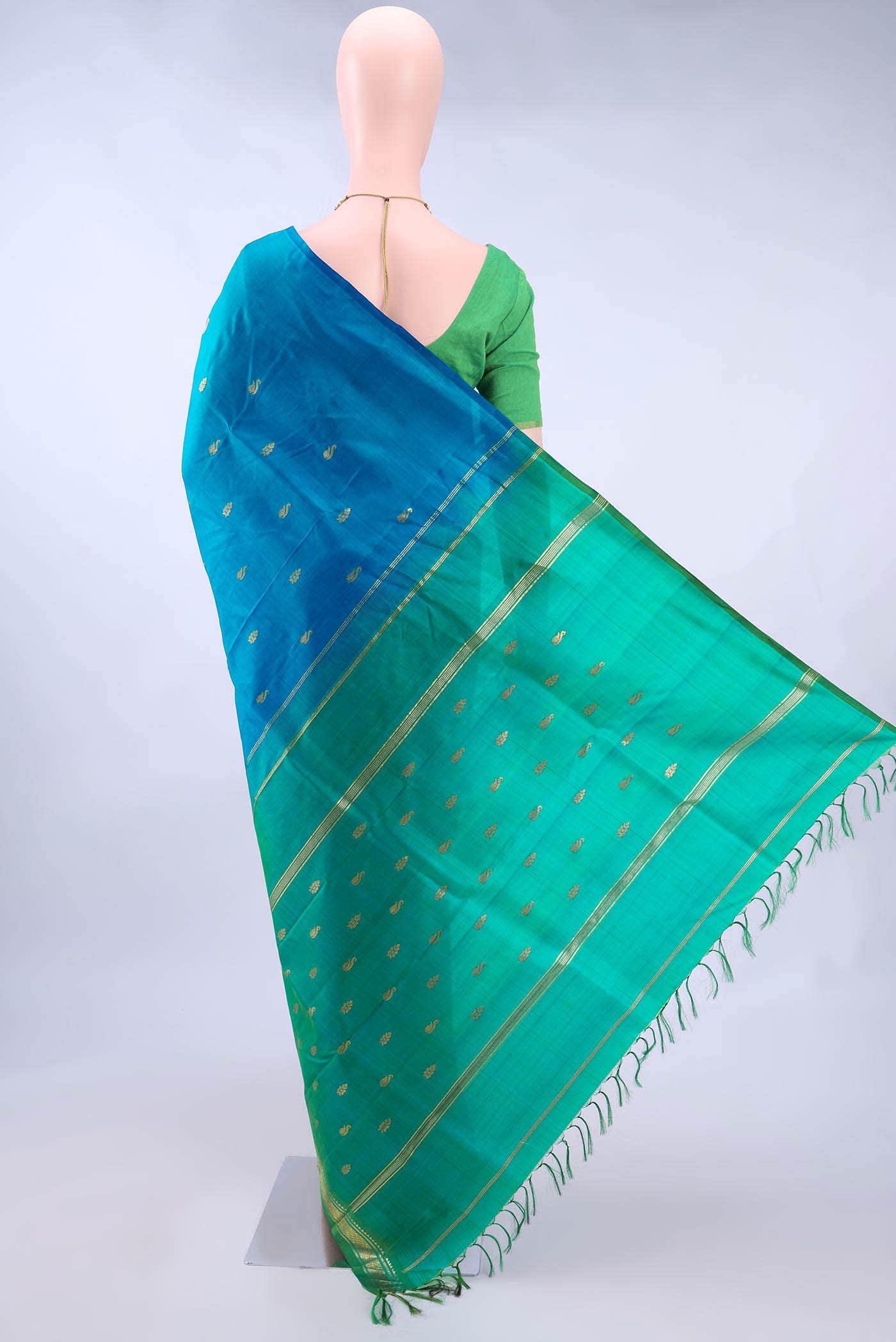 Blue Kanchipuram Silk Saree